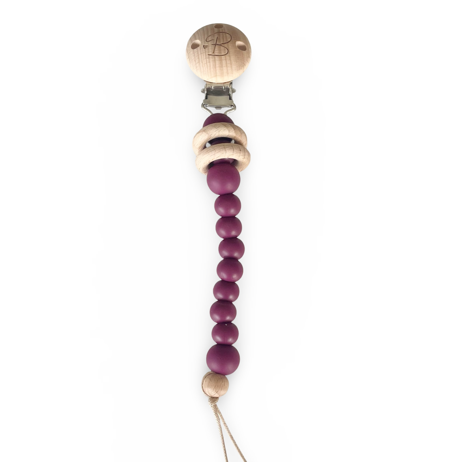 Bubbadue Baby Dummy Chains - Plum