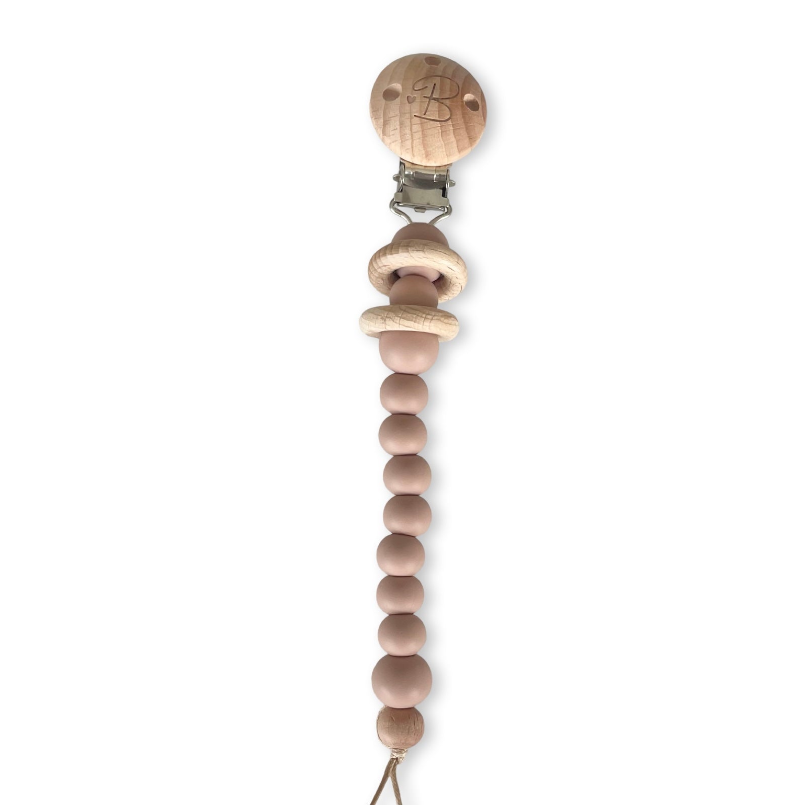 Bubbadue Baby Dummy Chains - Dusty Rose