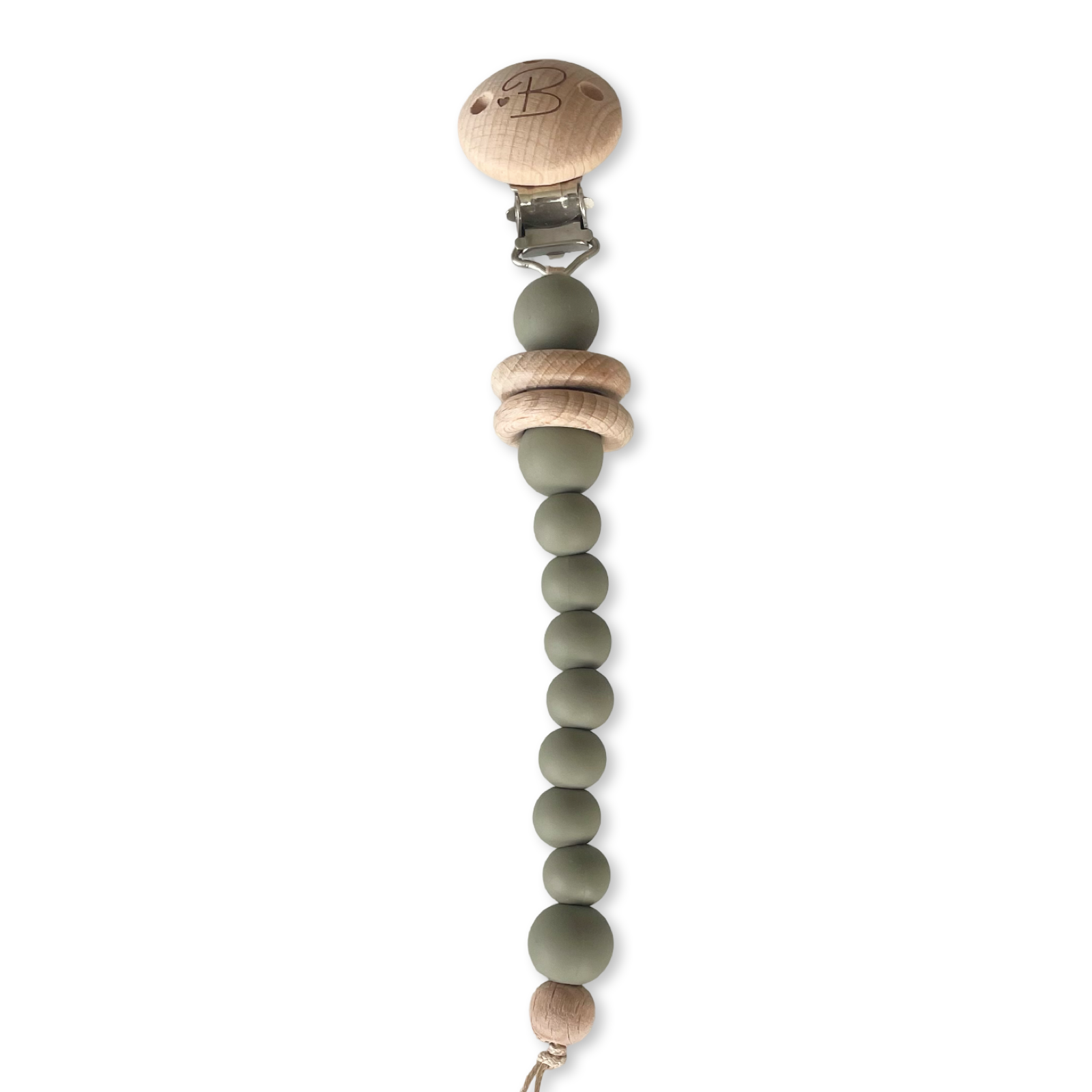 Bubbadue Baby Dummy Chains - Granite Green