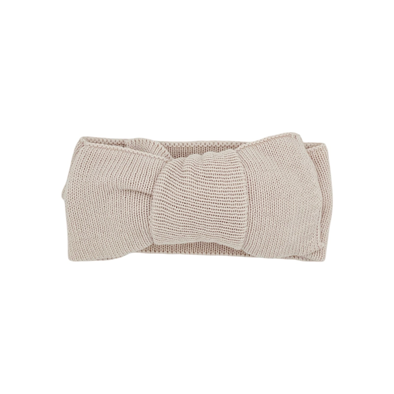 Knitted Baby Headband (0-6 Months) - Biscuit