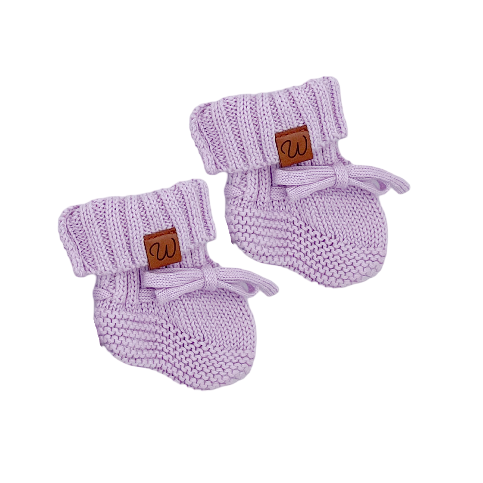 Knitted Booties (0-3 Months) - Violet Sky