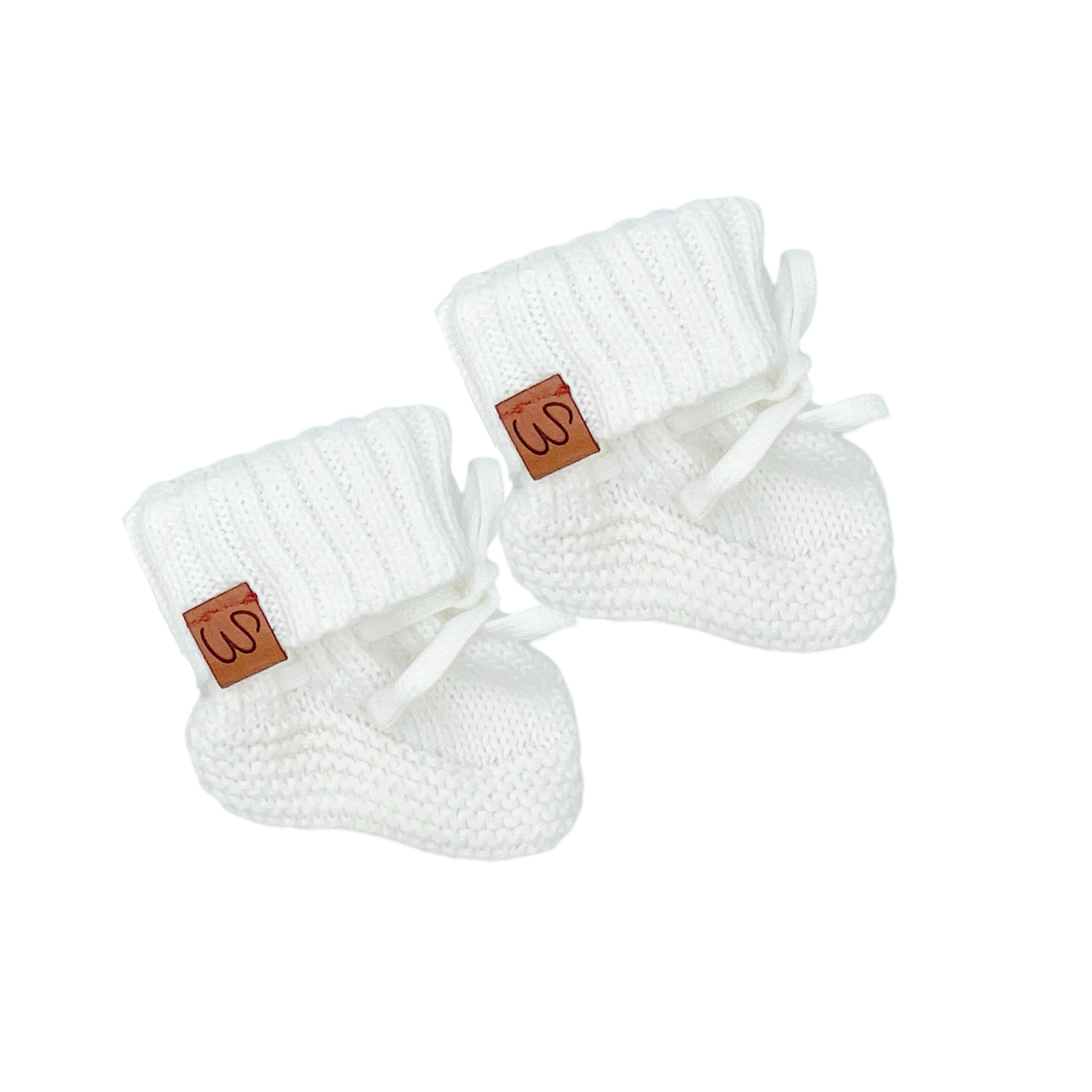 Knitted Booties (0-3 Months) - White