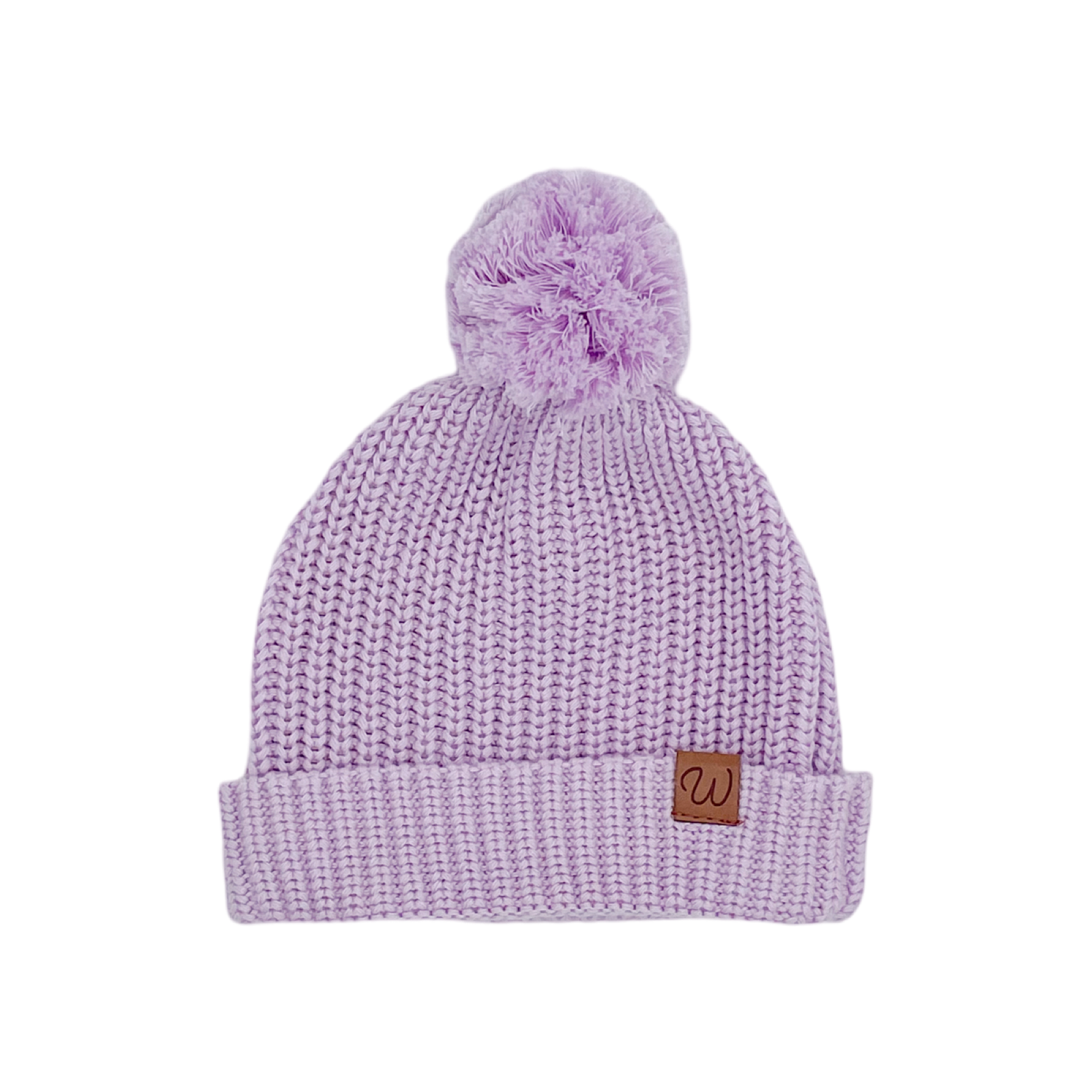 Knitted Beanie (0-6 Months) - Violet Sky