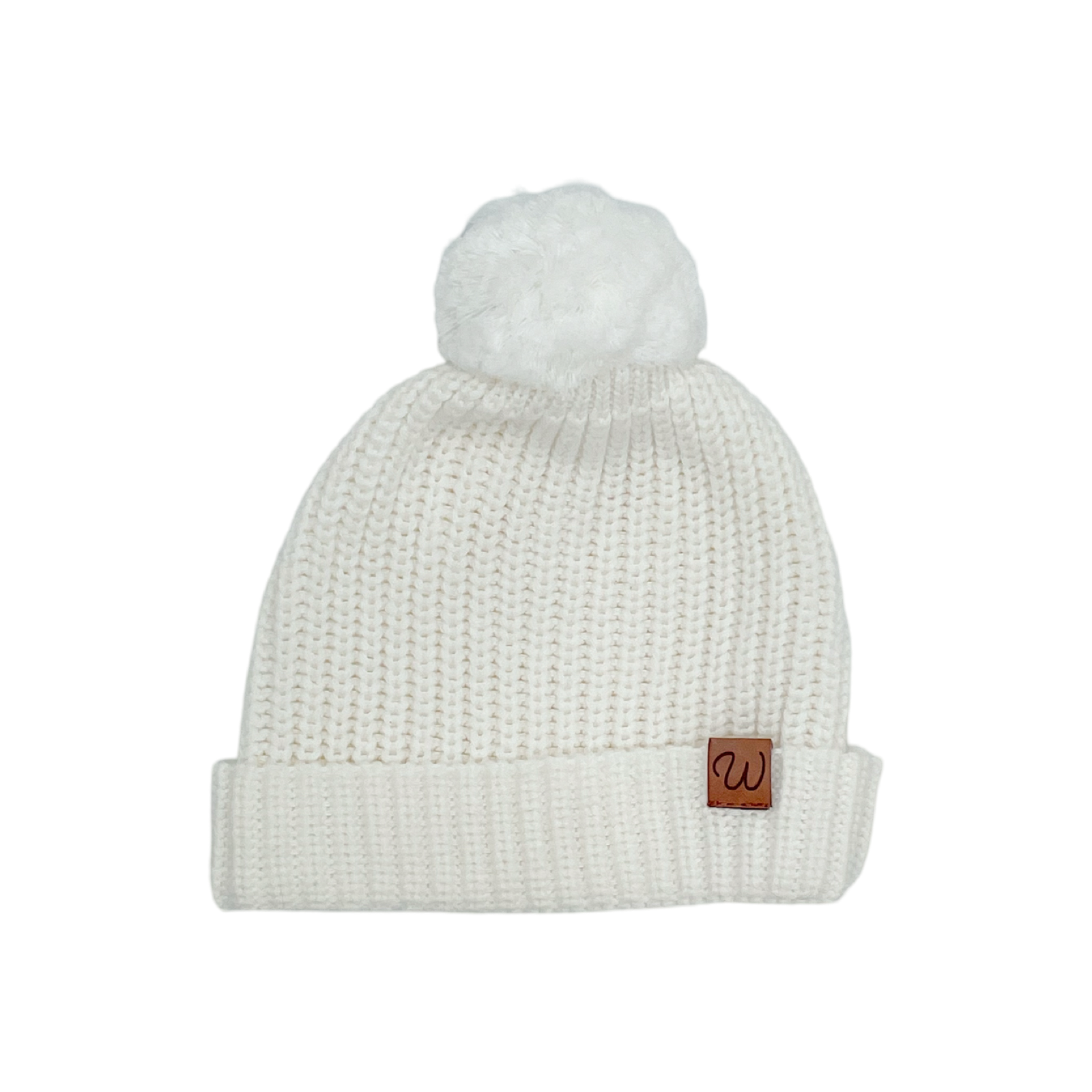 Knitted Beanie (0-6 Months) - White