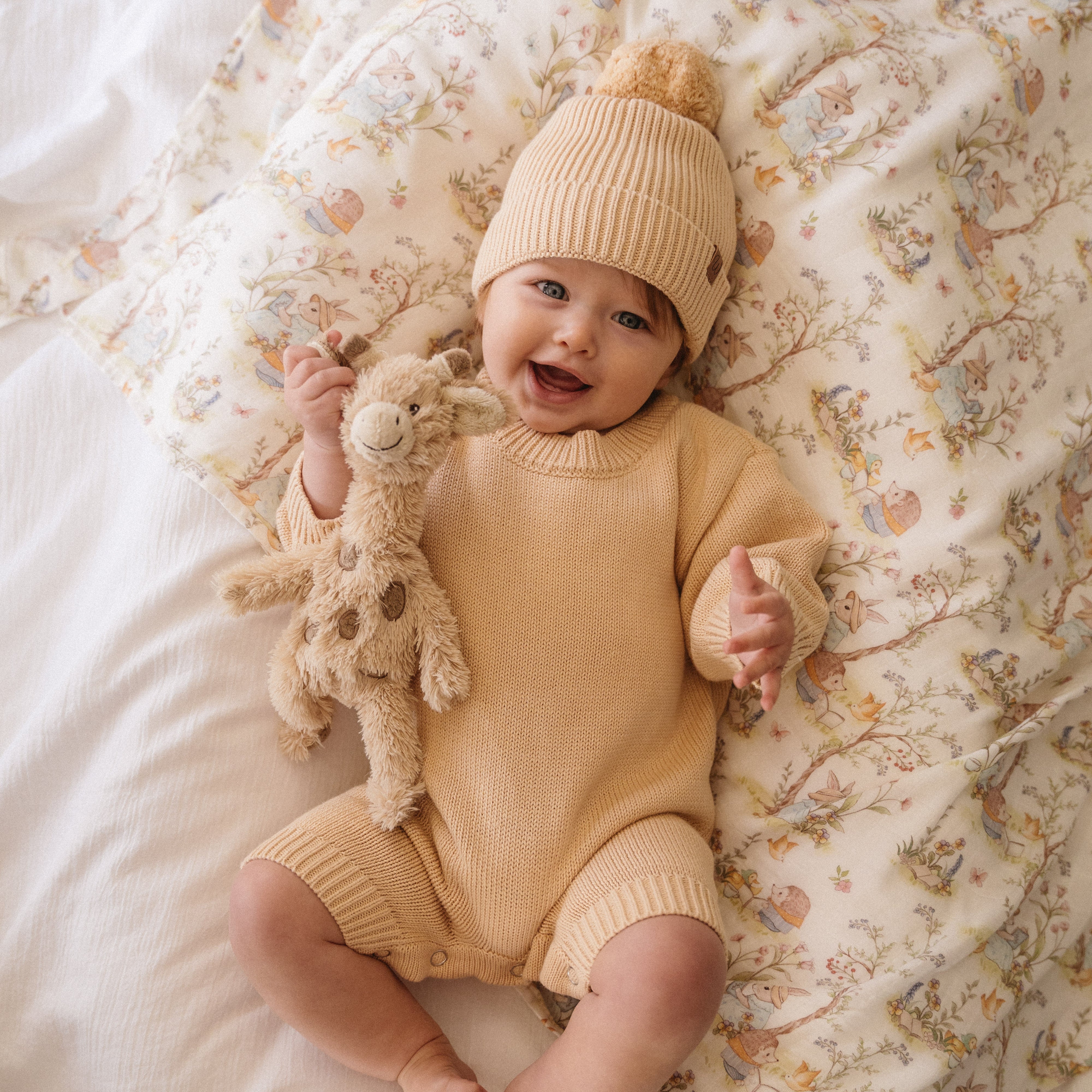 Buttonless Romper - Biscuit - Bubbadue