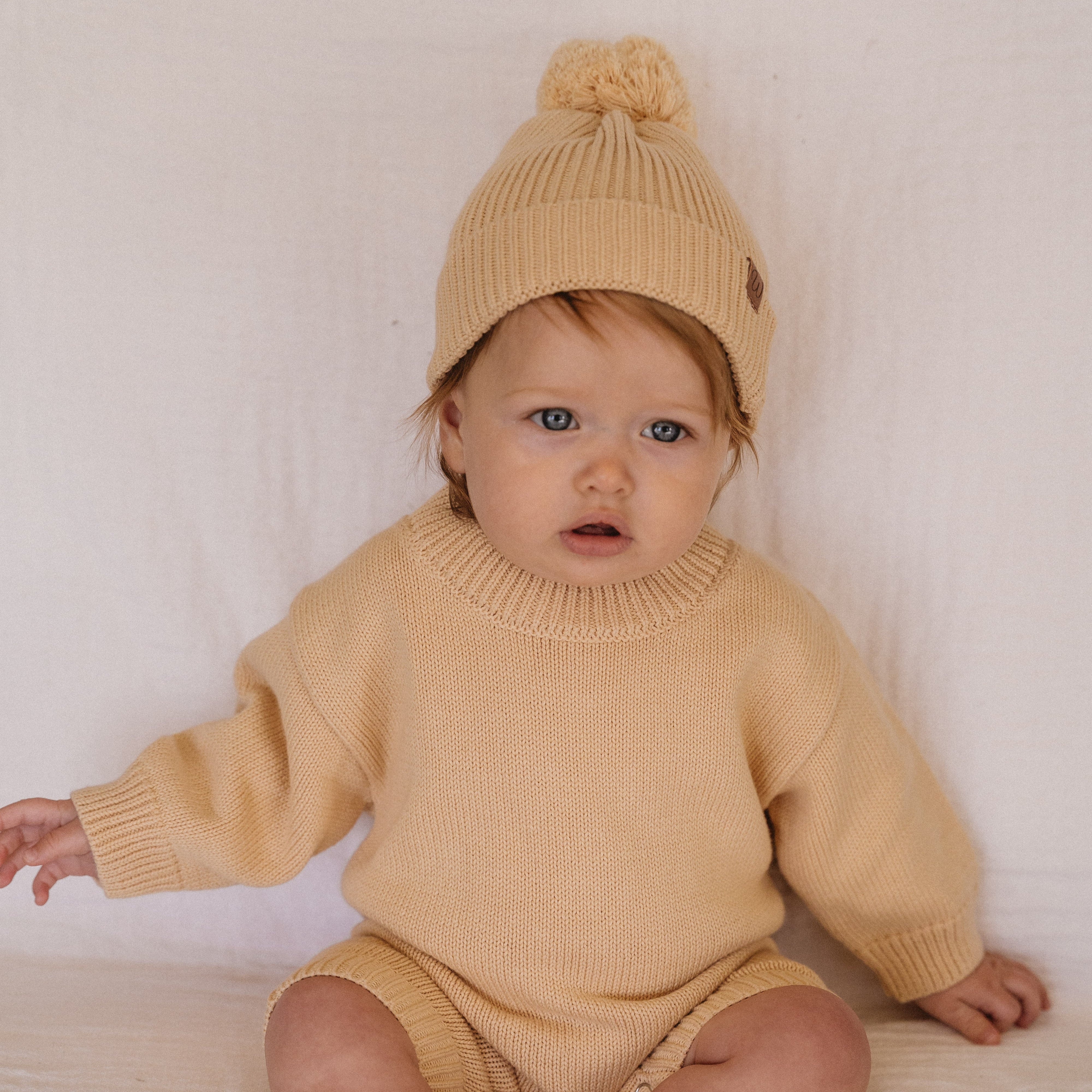 Buttonless Romper - Biscuit - Bubbadue