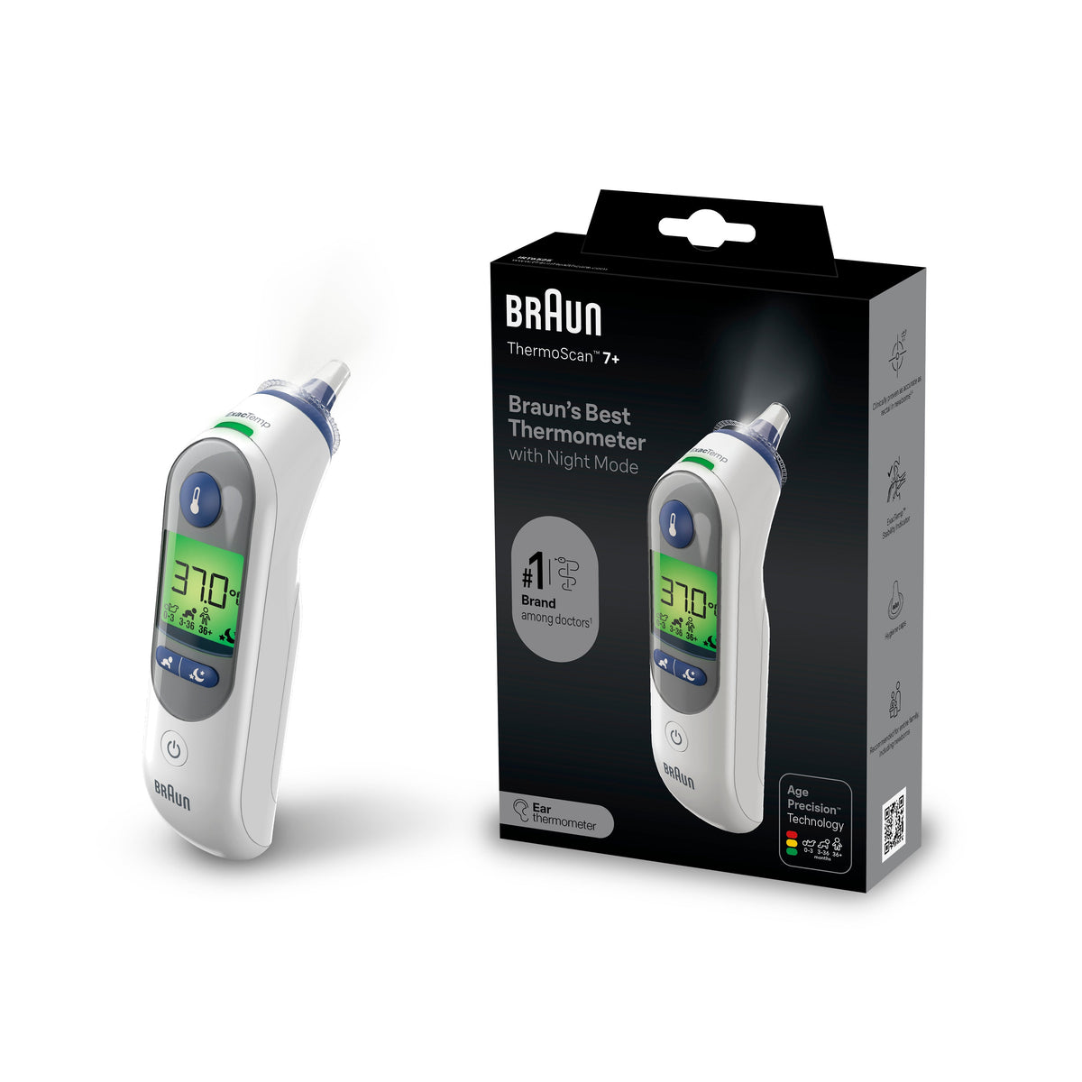 Braun ThermoScan 7+ IRT6525 with box