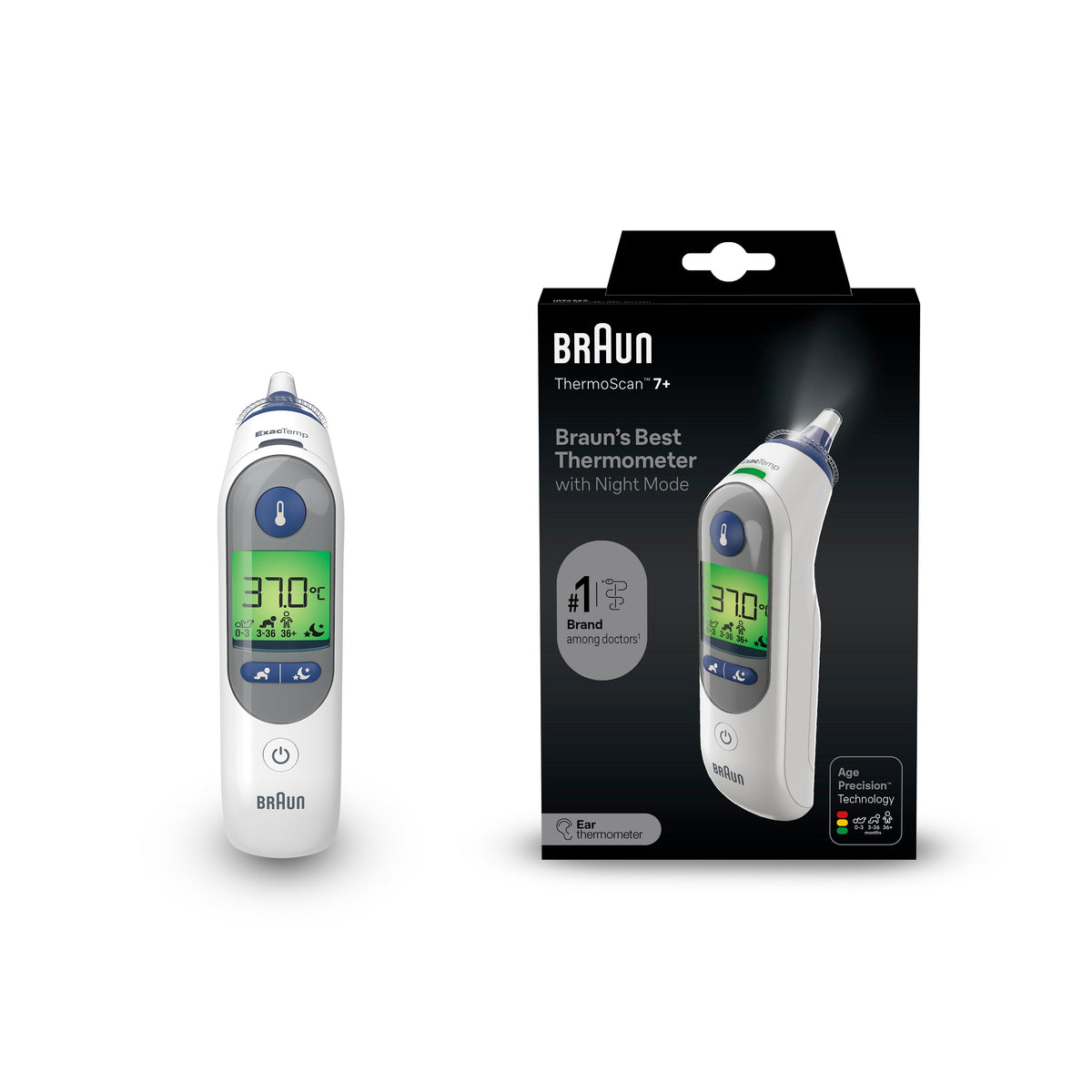 Braun ThermoScan 7+ IRT6525 box front