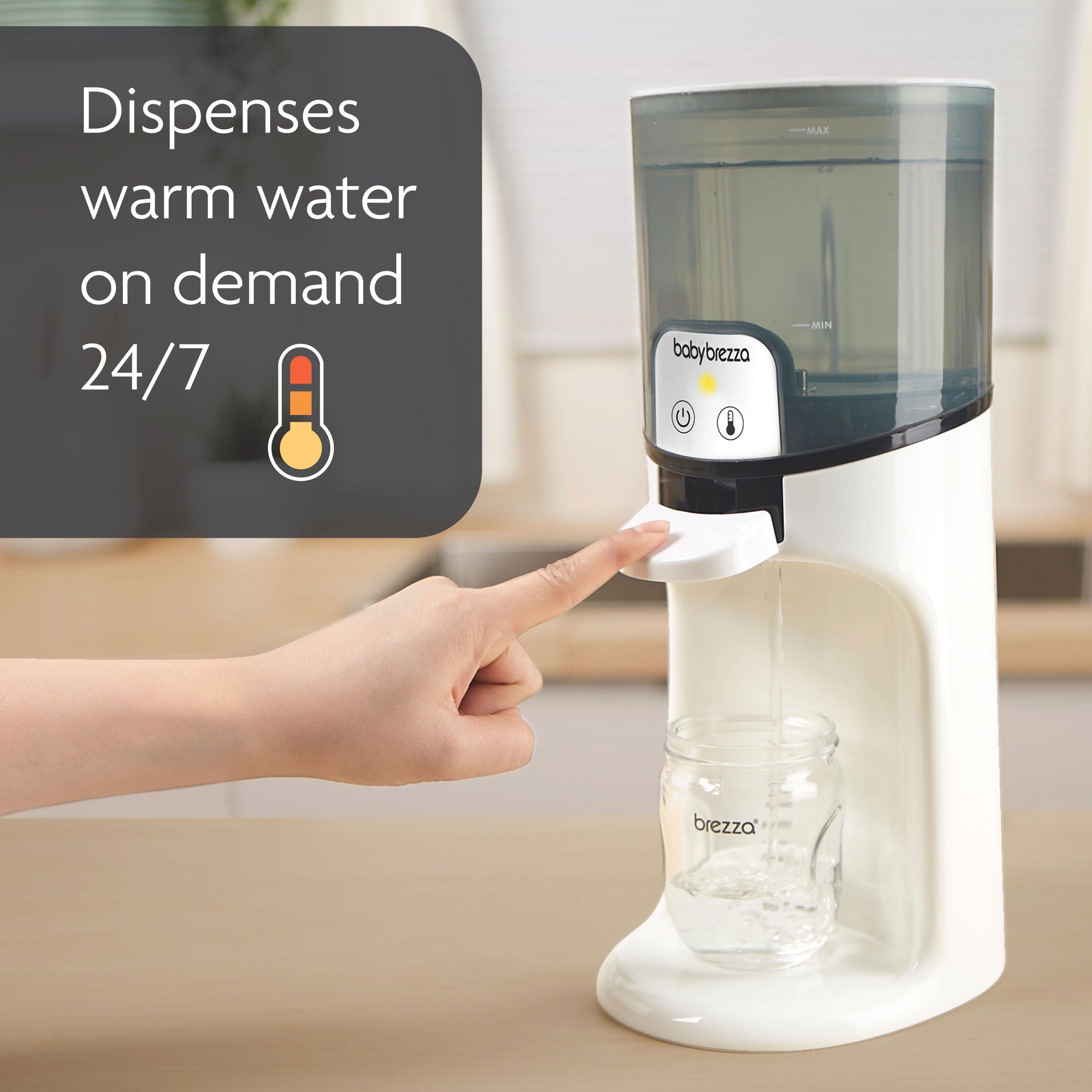 Baby Brezza Instant Warmer dispensing warm water