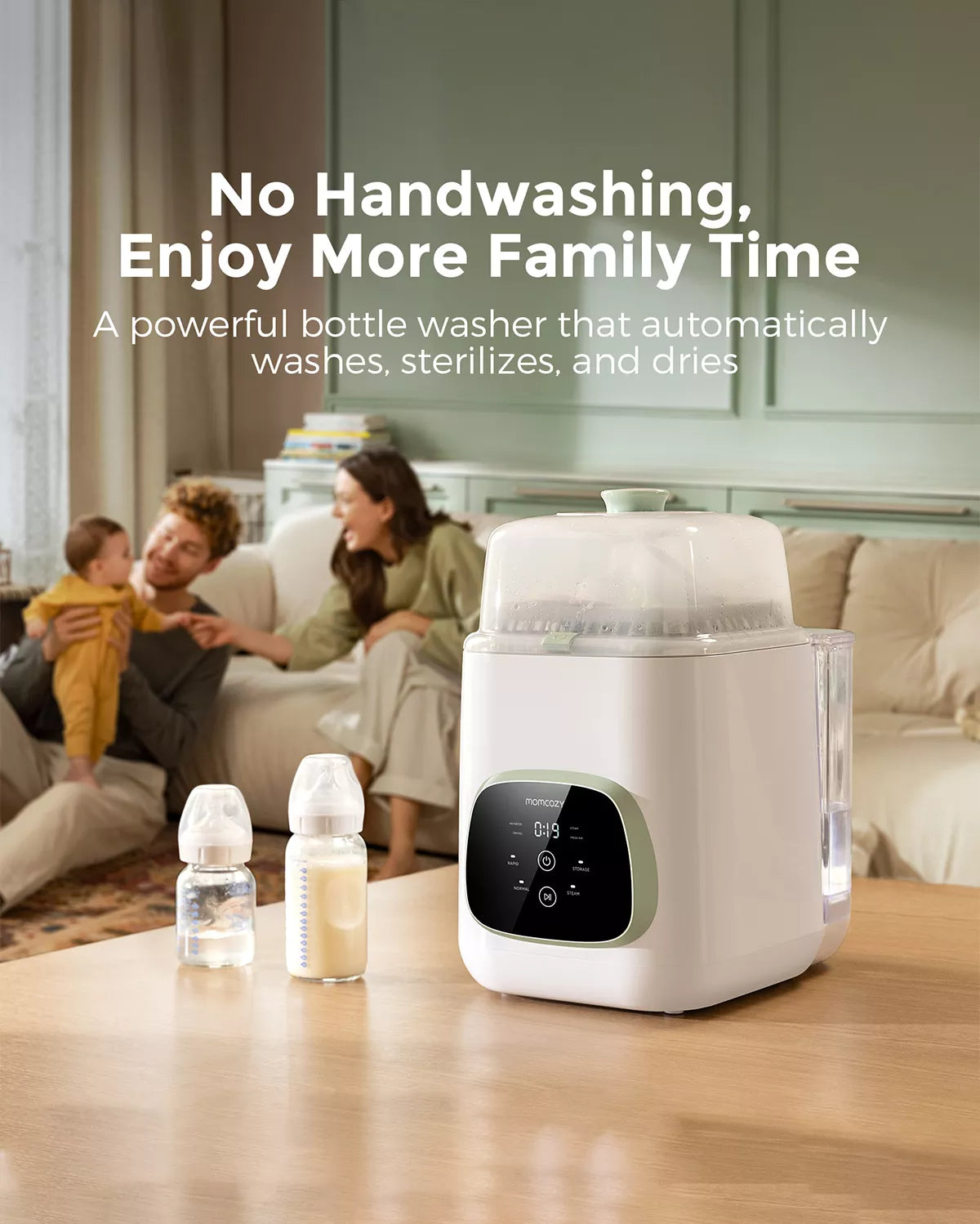 Momcozy KleanPal Pro loaded with bottles