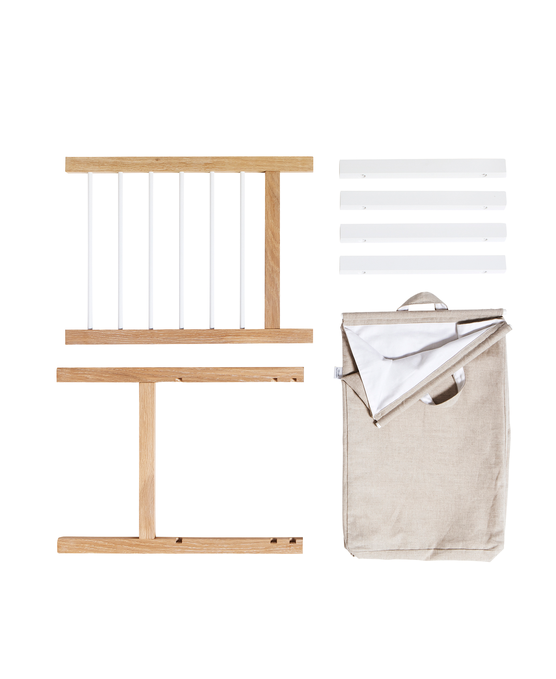 2 Pull-Outs & Laundry Bag for Seaside Dresser & Nursery Dresser With 6 Drawers