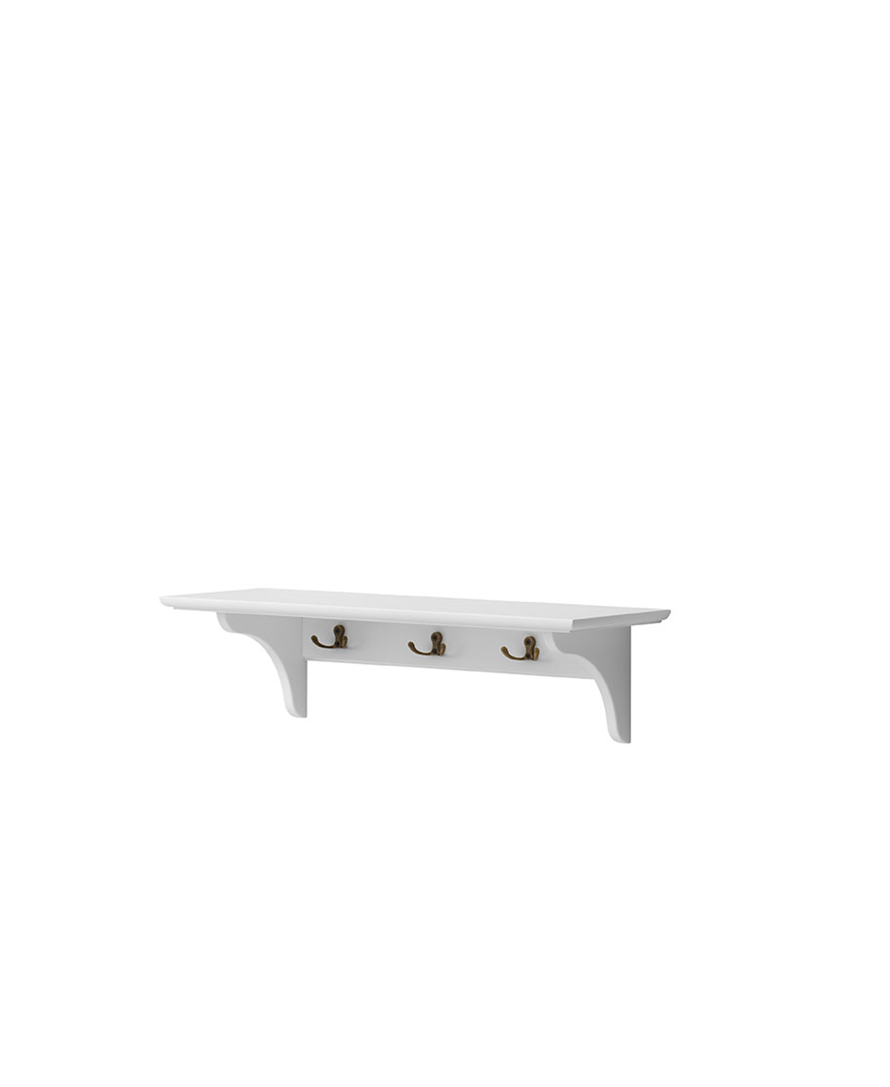 Seaside shelf with hooks, 60x20 cm - Bubbadue