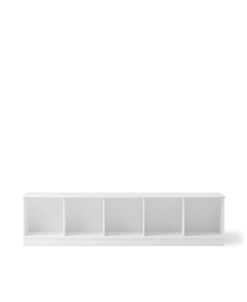 Wood Shelving Unit 5x1 With Base - Bubbadue