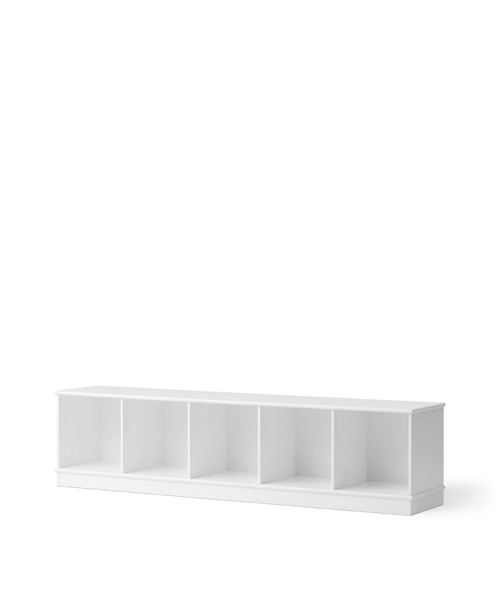Wood Shelving Unit 5x1 With Base - Bubbadue