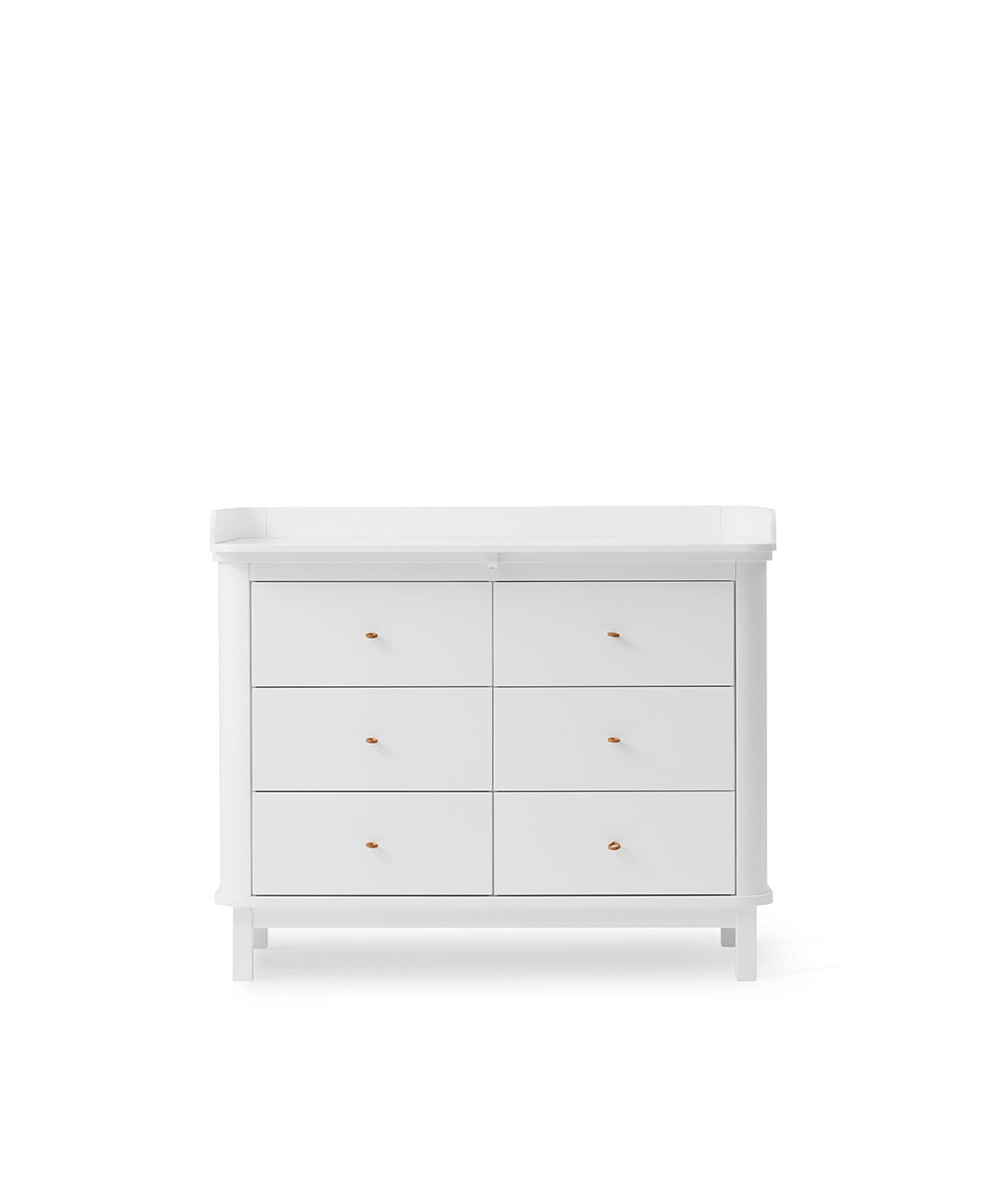 Wood Nursery Dresser 6 Drawers - White