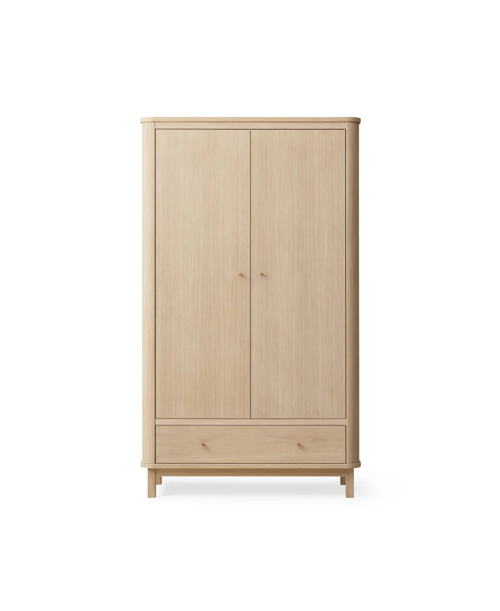 Wood Wardrobe 2 Doors - Oak - Bubbadue