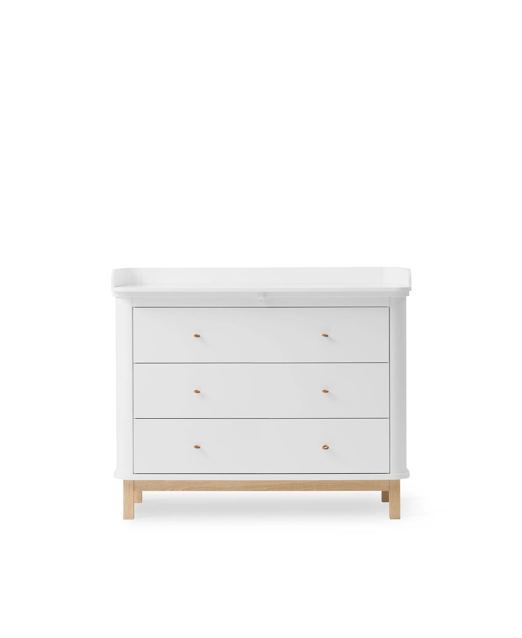 Wood Nursery Dresser 3 Drawers - White/Oak - Bubbadue