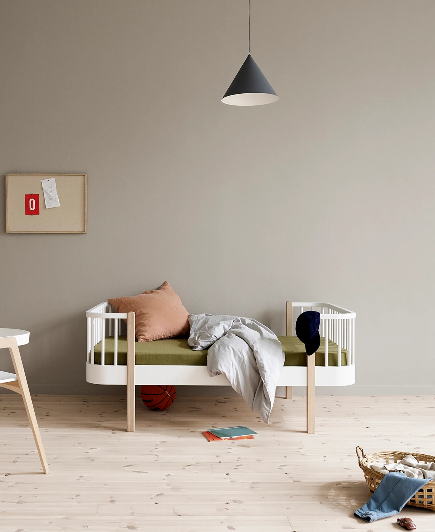 Wood Original Junior Bed - White/Oak - Bubbadue