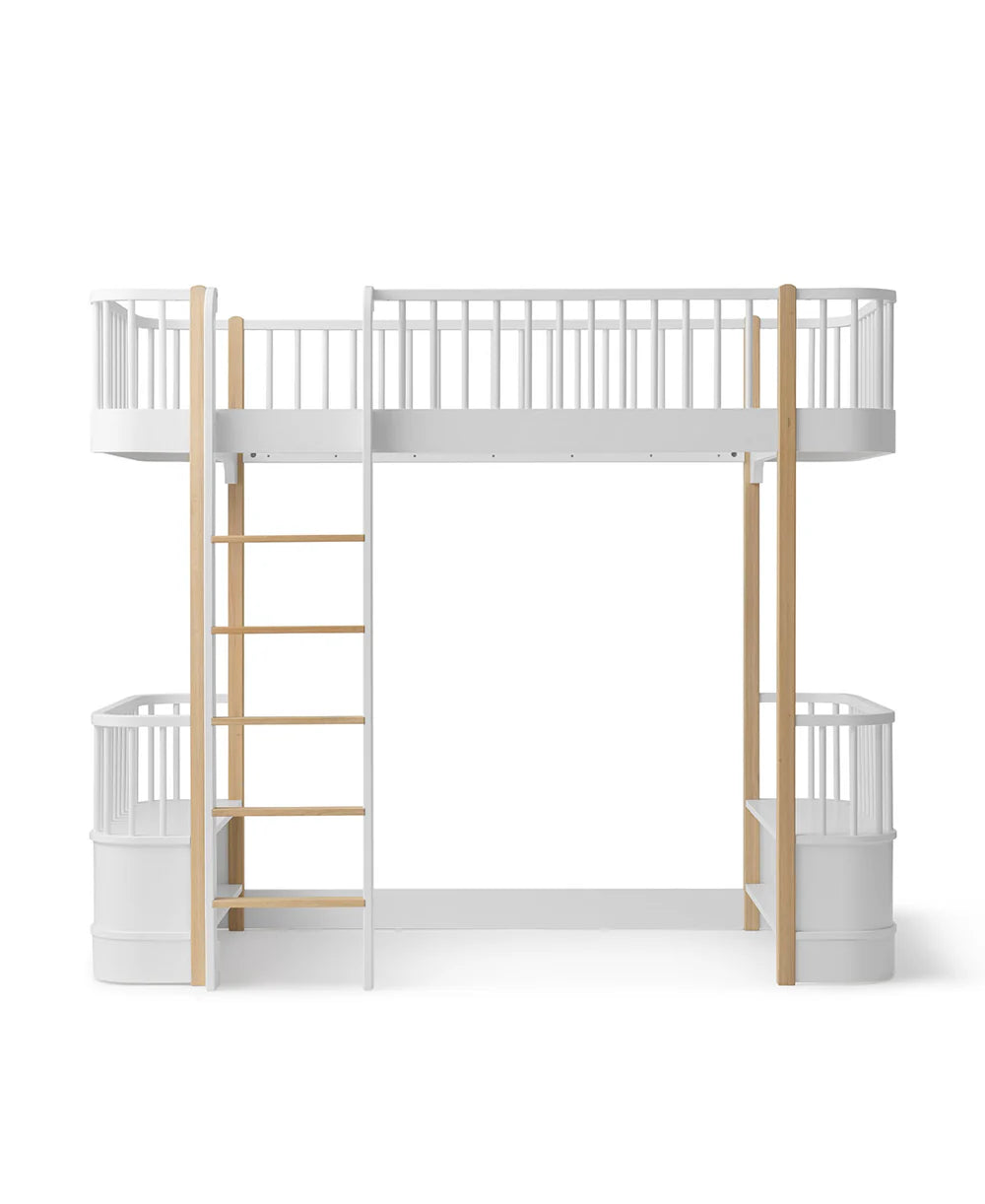 Wood Original Loft Bed - White/Oak - Bubbadue