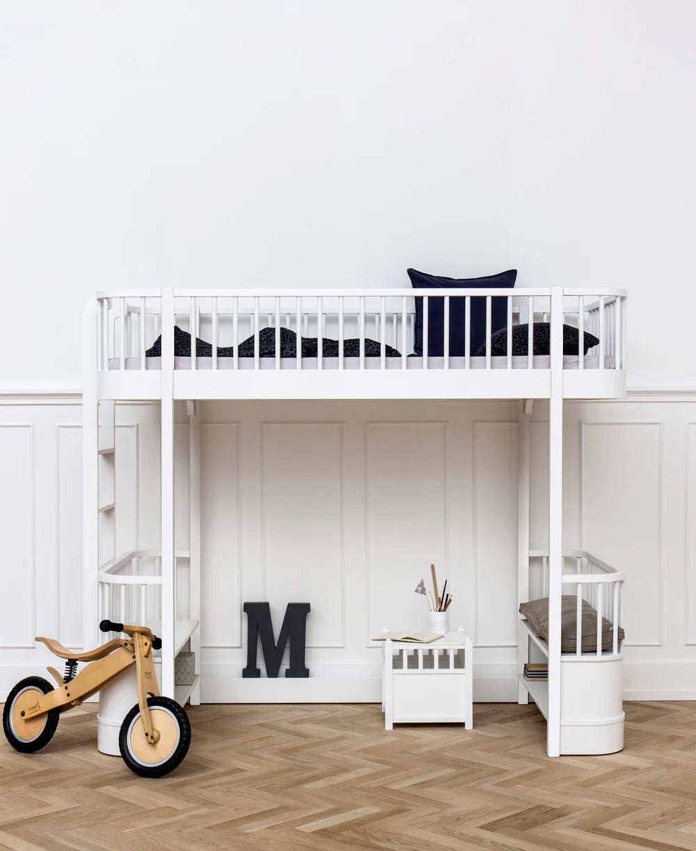 Wood Original Loft Bed - White - Bubbadue