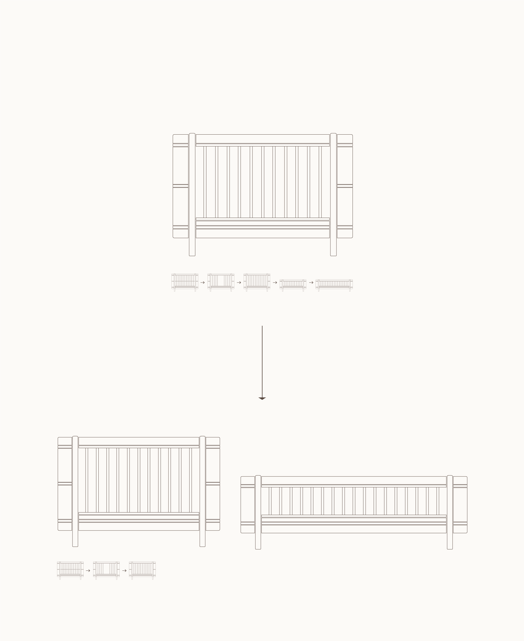 Mini+ Sibling Kit (Additional Parts To Mini+ Cot Bed Incl. Junior Kit) - Oak