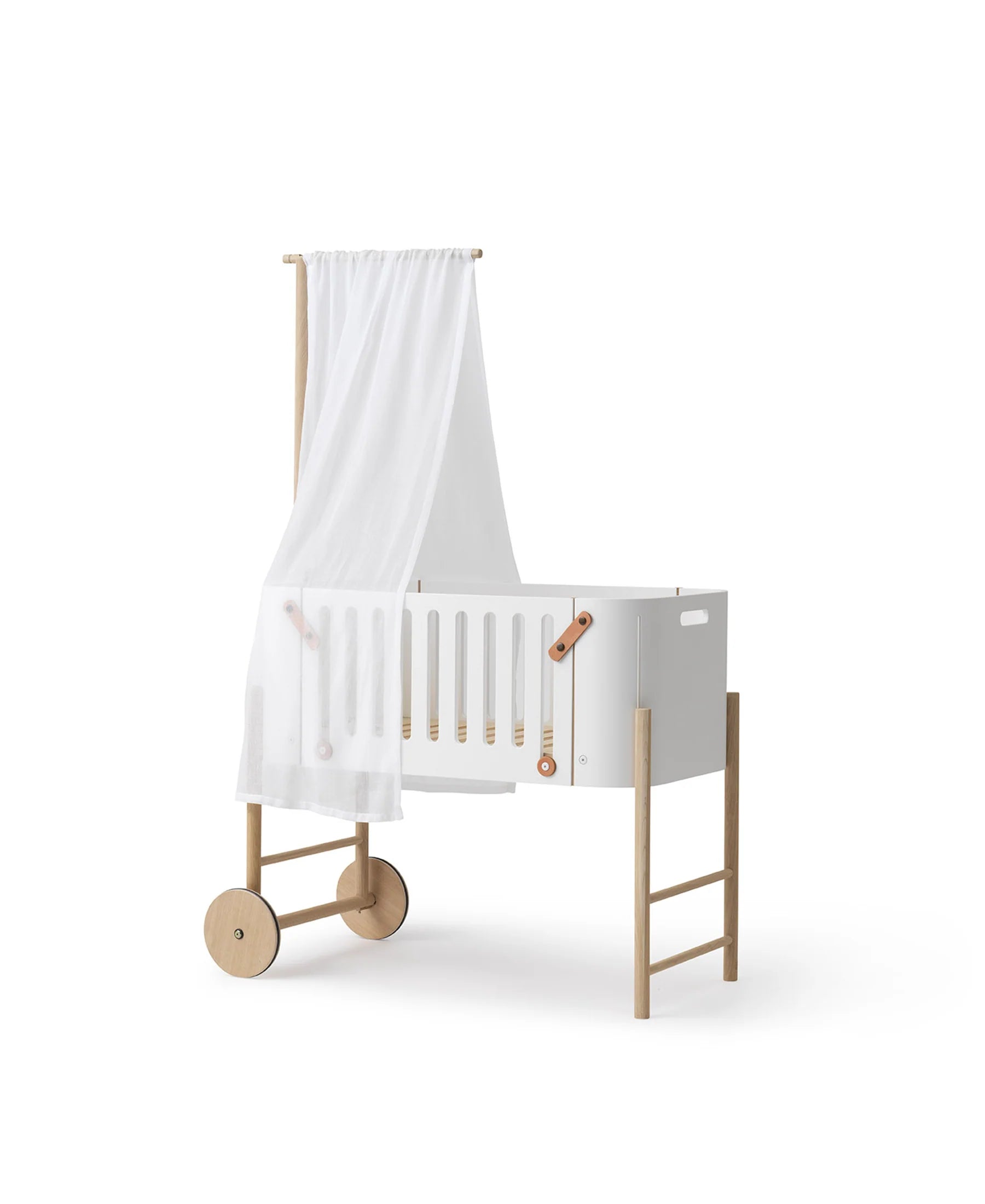 Wood Co-Sleeper Bed Canopy - White