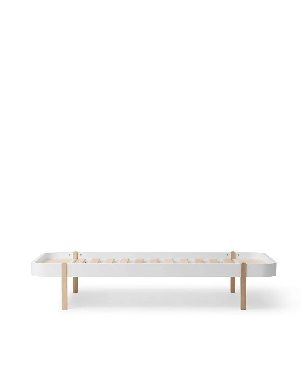 Wood Lounger Bed 90 - White/Oak - Bubbadue