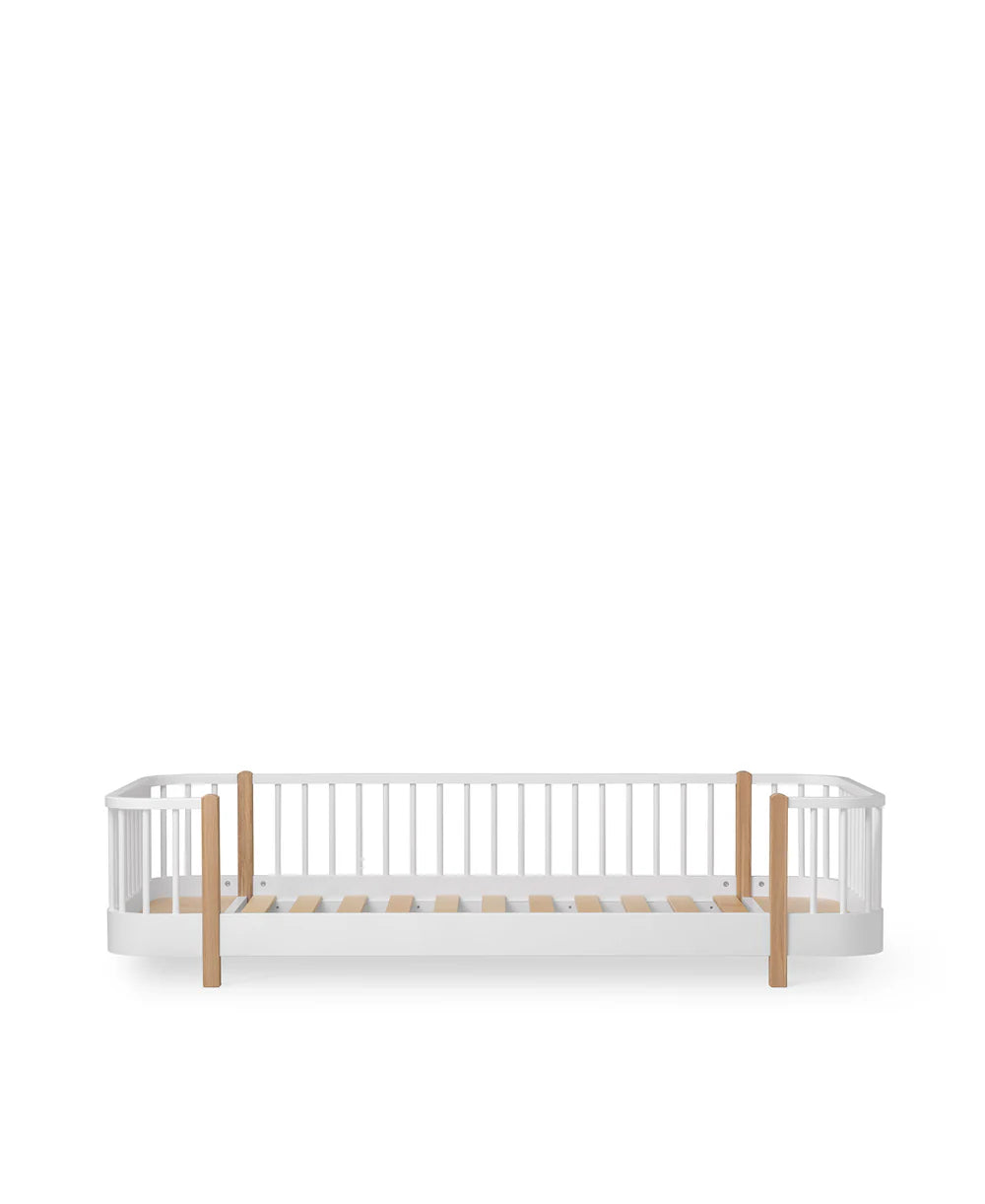 Wood Original Floor Bed - White/Oak - Bubbadue