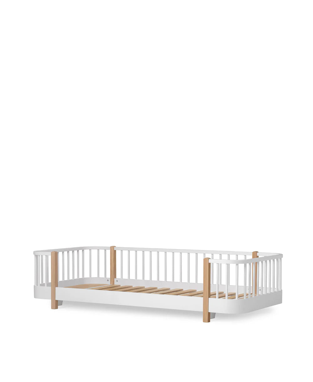Wood Original Floor Bed - White/Oak - Bubbadue
