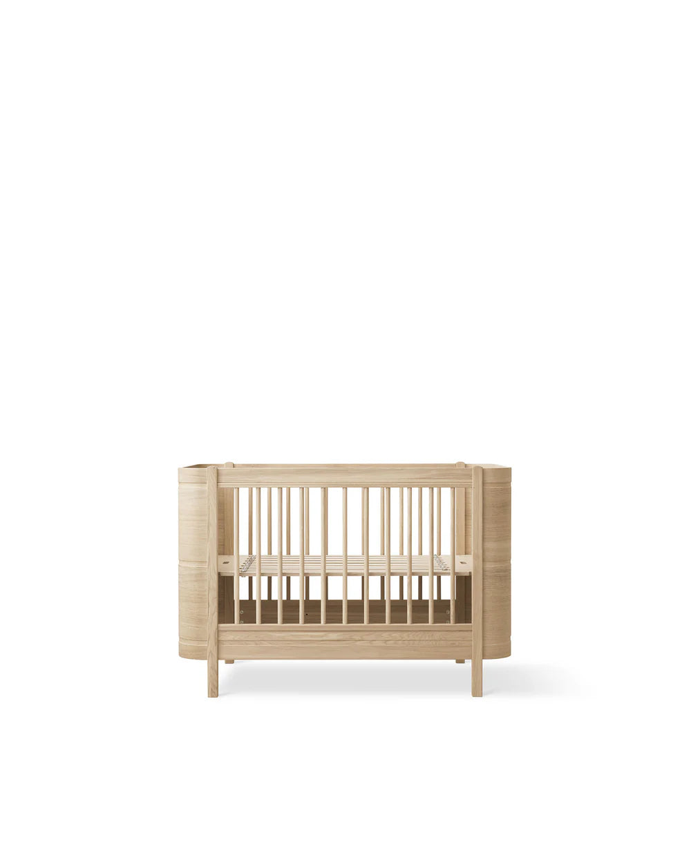 Wood Mini+ Cot Bed - Oak