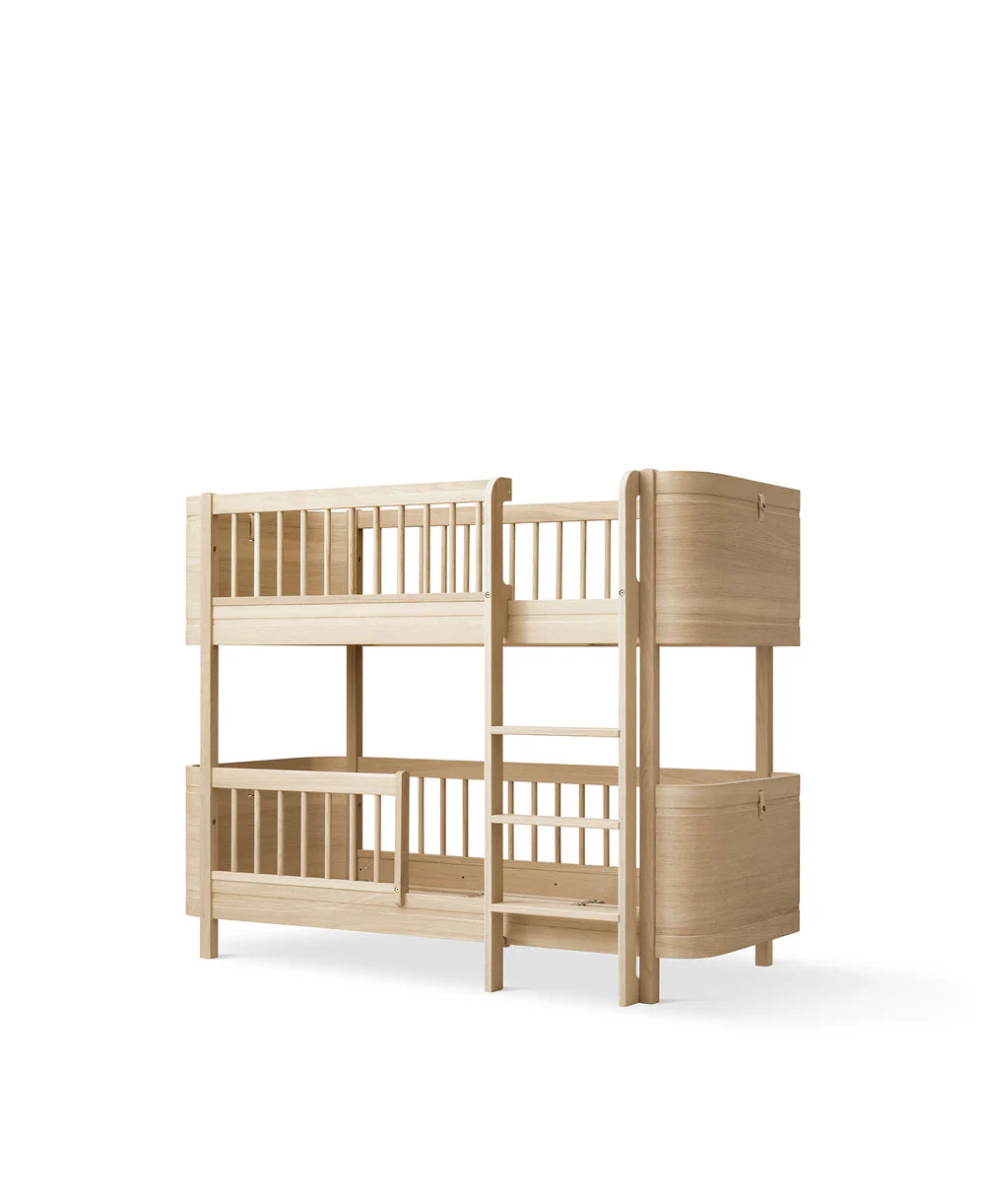 Wood Mini+ Low Bunk Bed - Oak