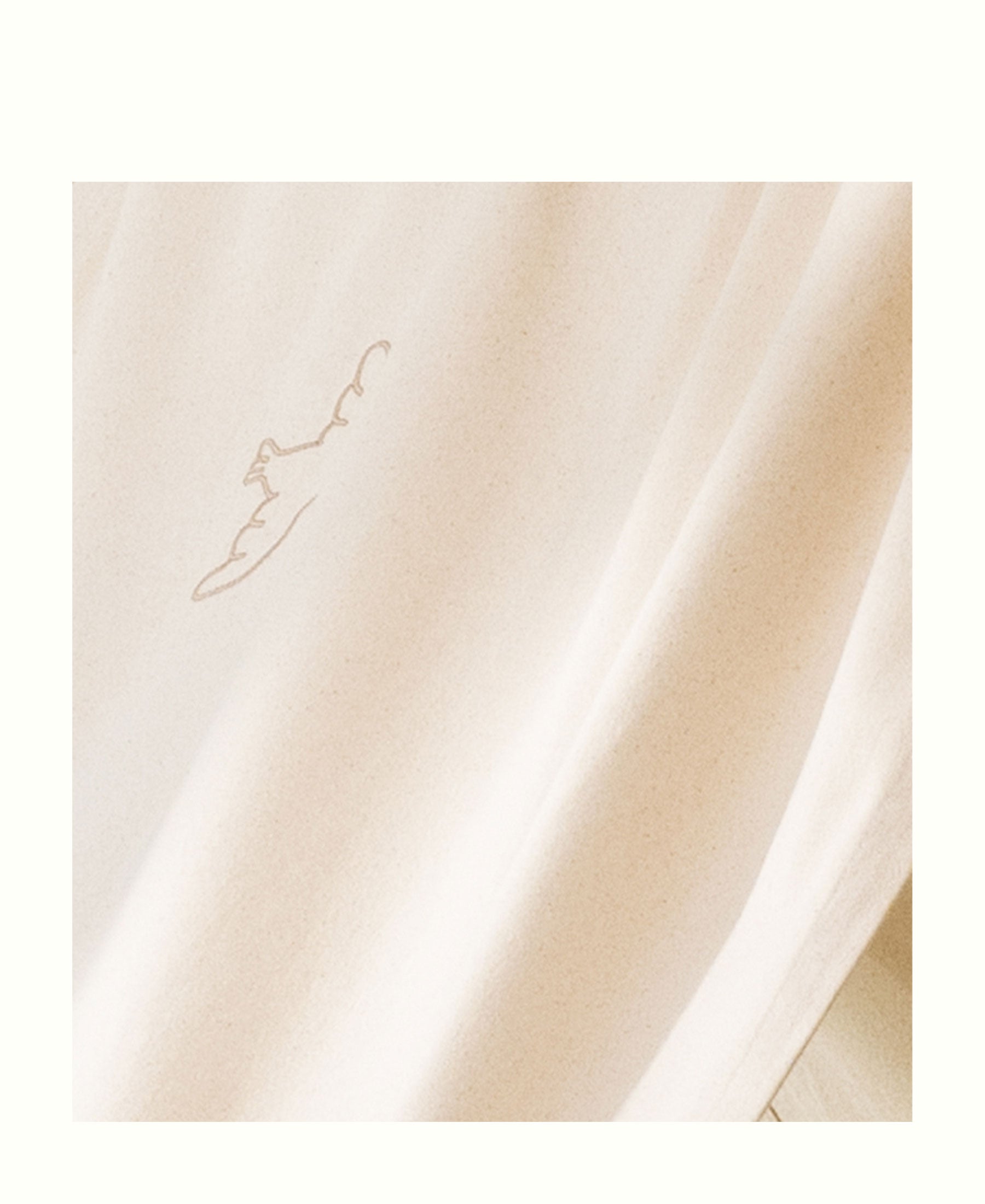 Camp Novel tent with embroidery for house roof, undyed