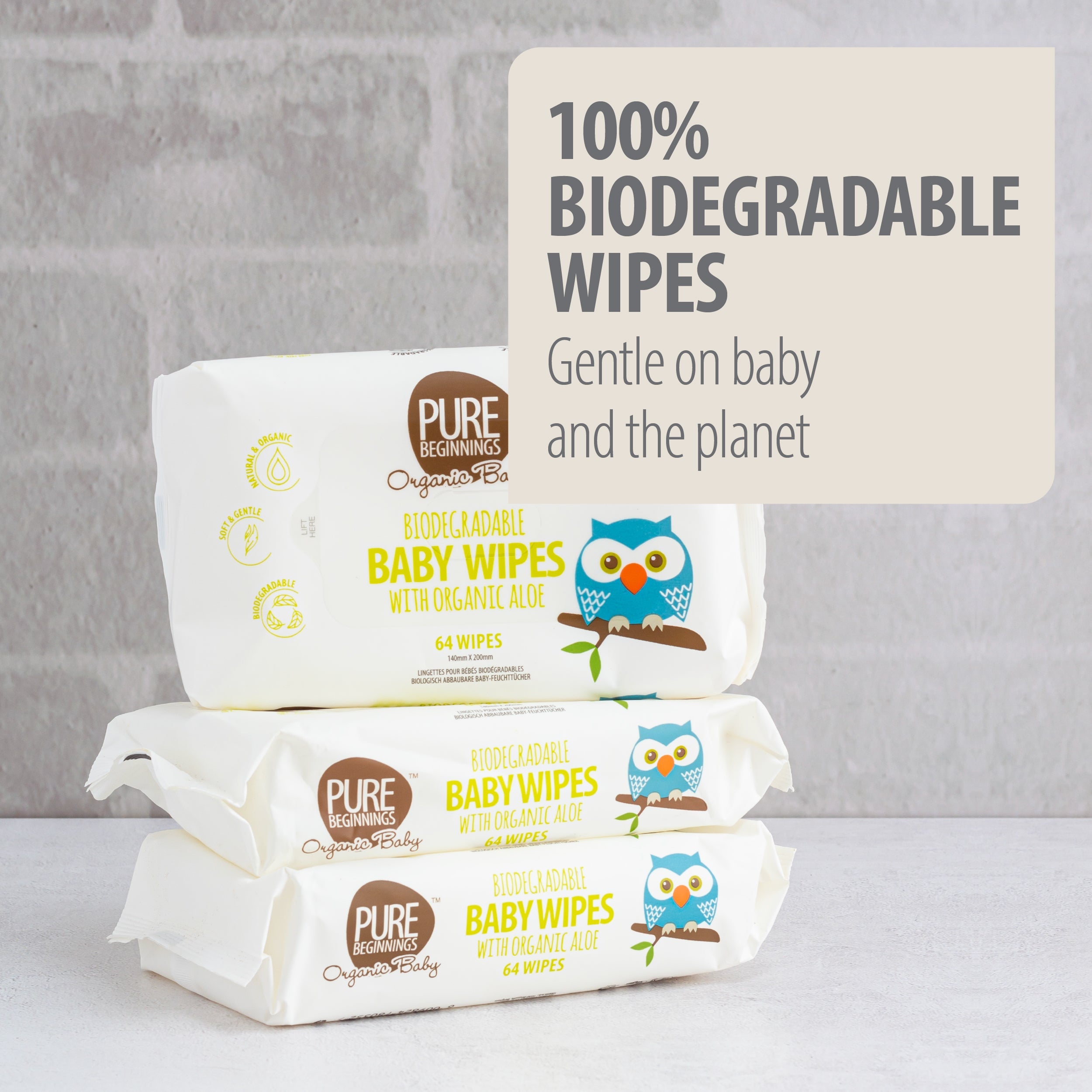 Biodegradable Baby Wipes Six Pack