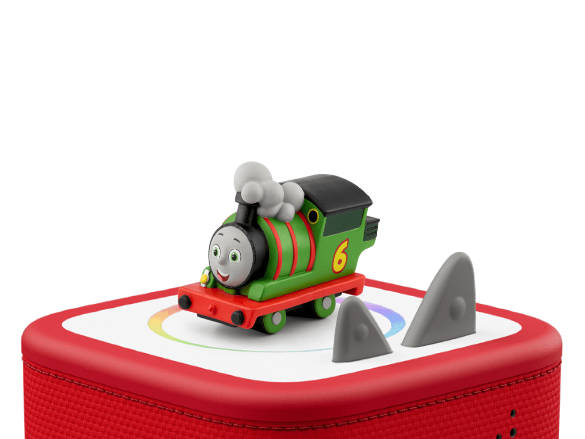 Percy Tonie on a red Toniebox 2