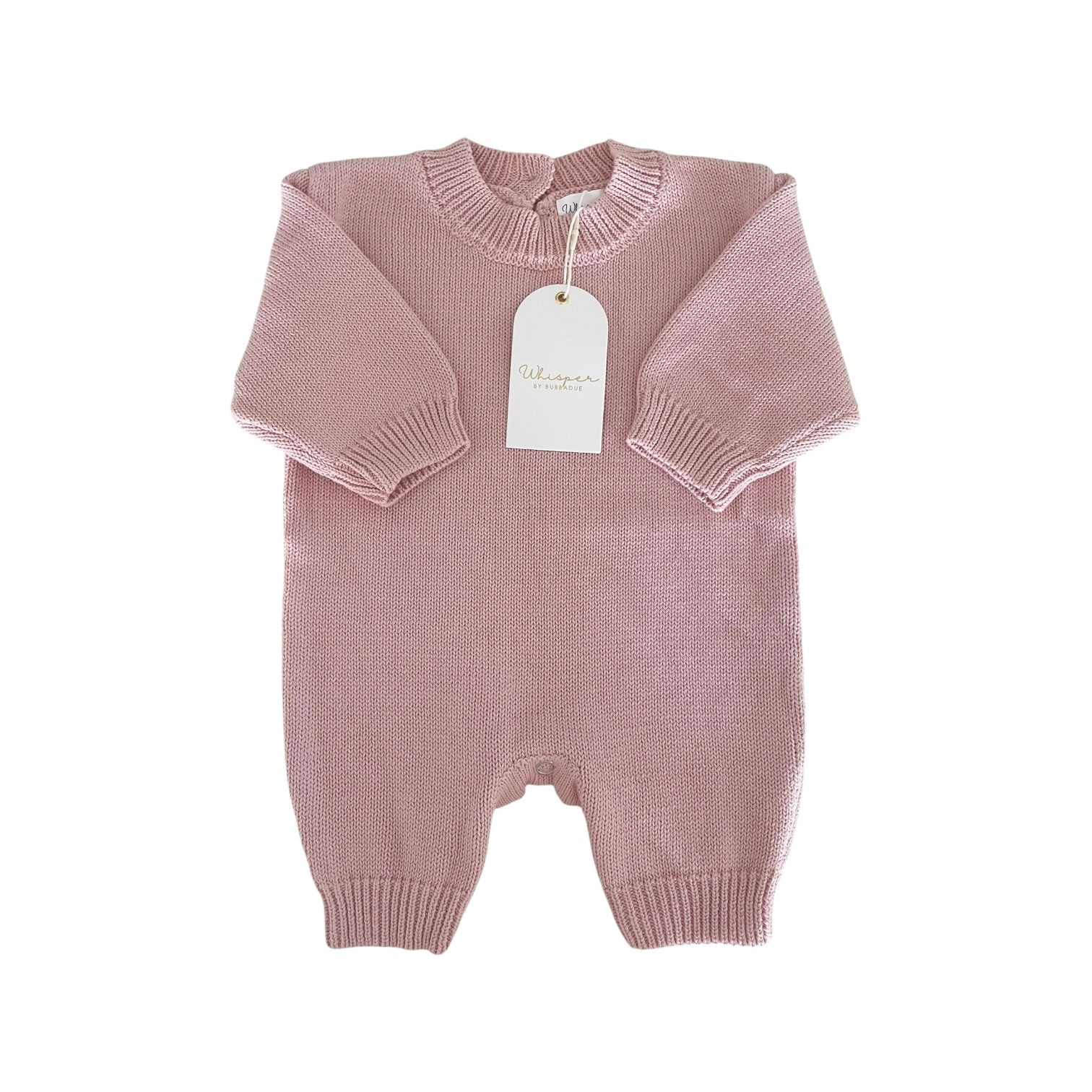 Buttonless Romper - Dusty Pink