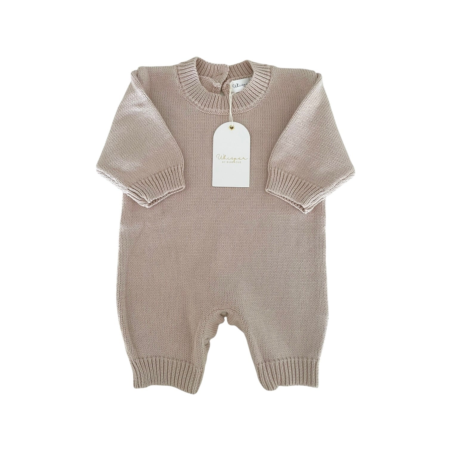 Buttonless Romper - Biscuit