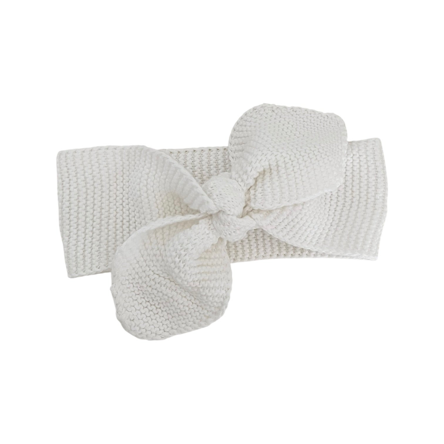 Knitted Baby Headband (0-6 Months) - White