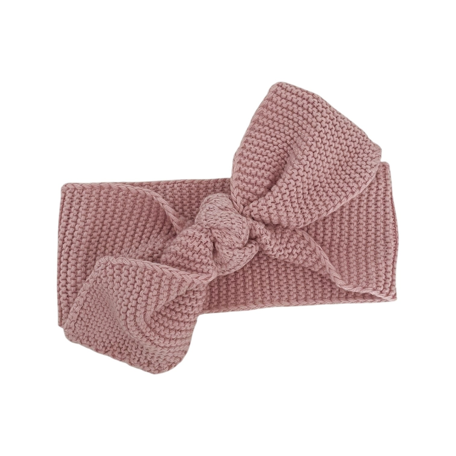 Knitted Baby Headband (0-6 Months) - Dusty Pink