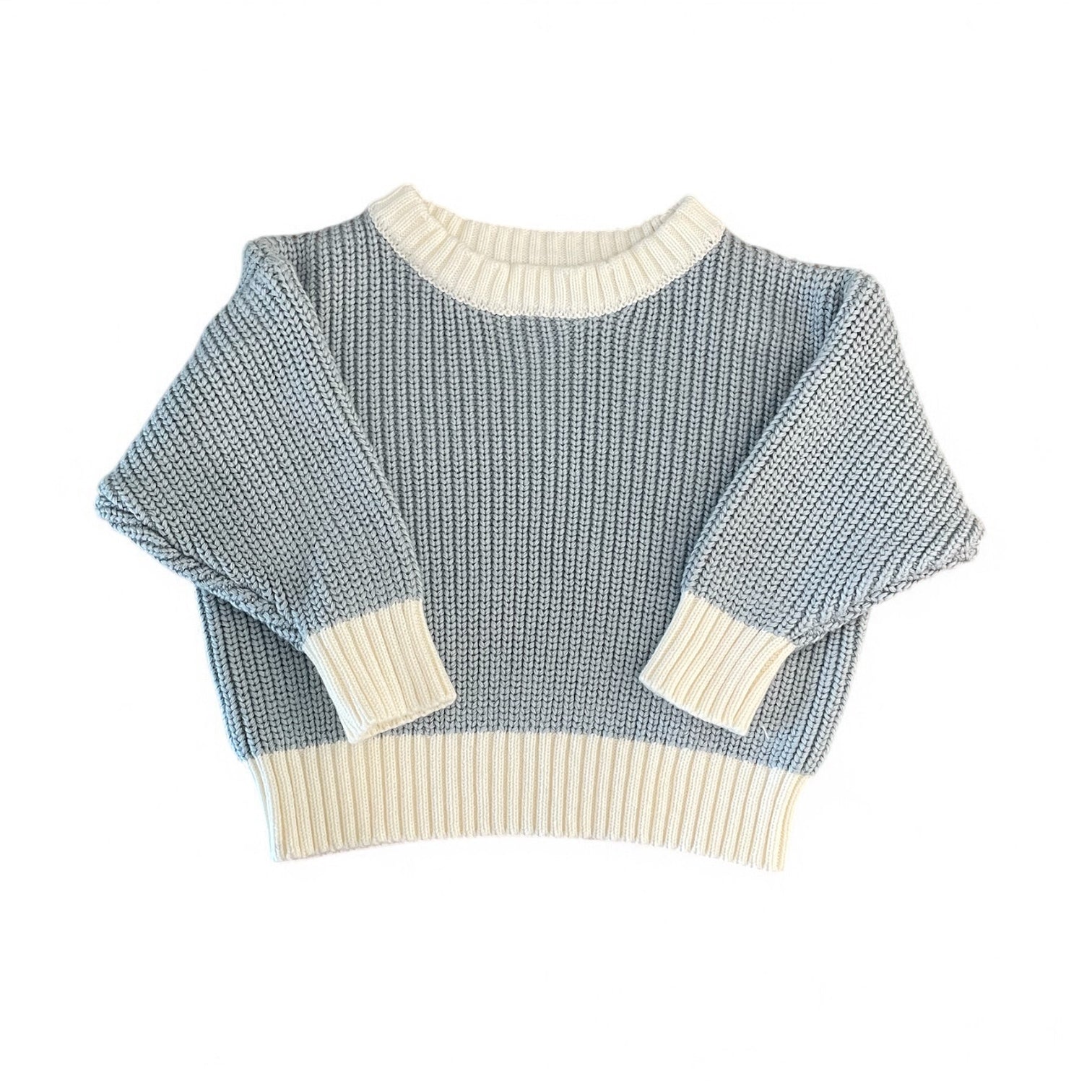 Knitted Jersey (0-6 Months) - Misty Blue