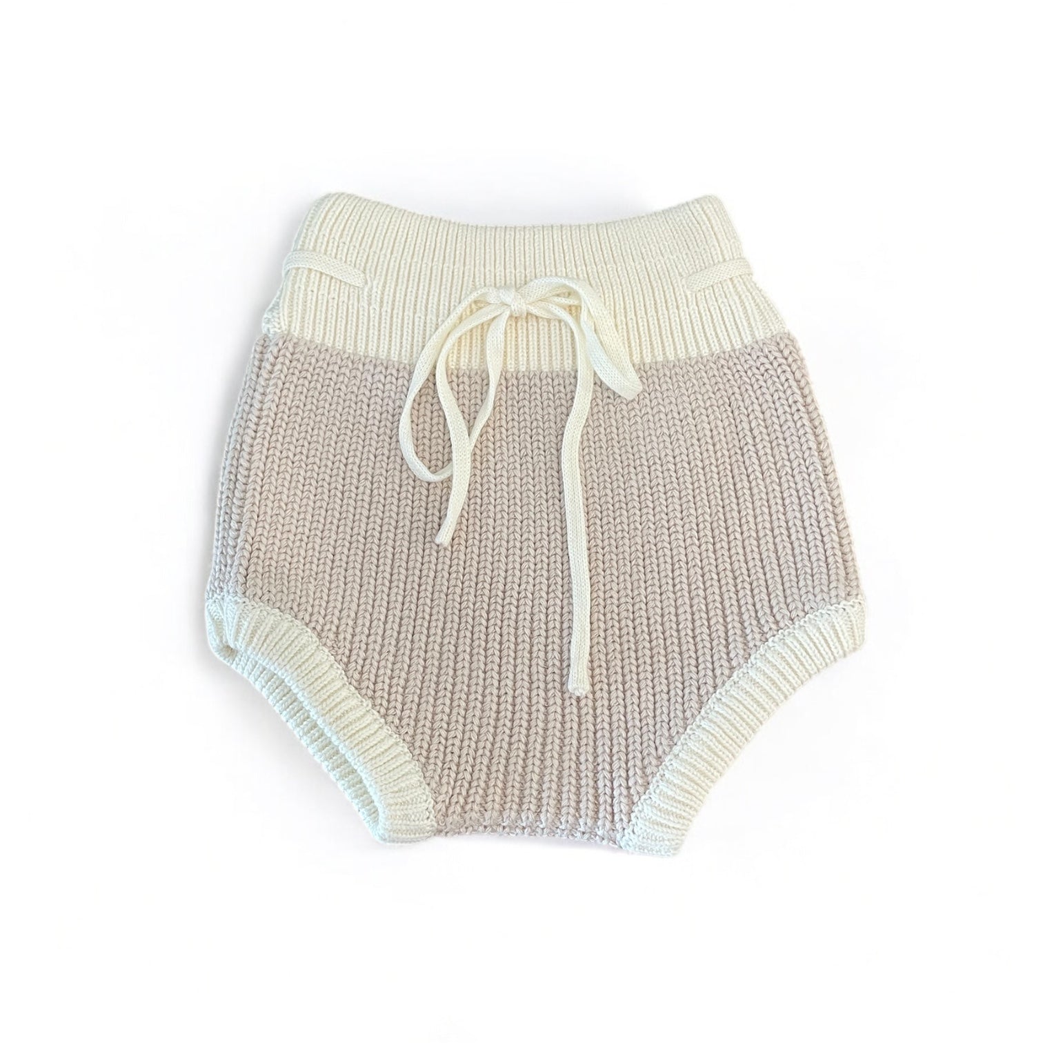 Knitted  Bloomers (0-6 Months) - Biscuit