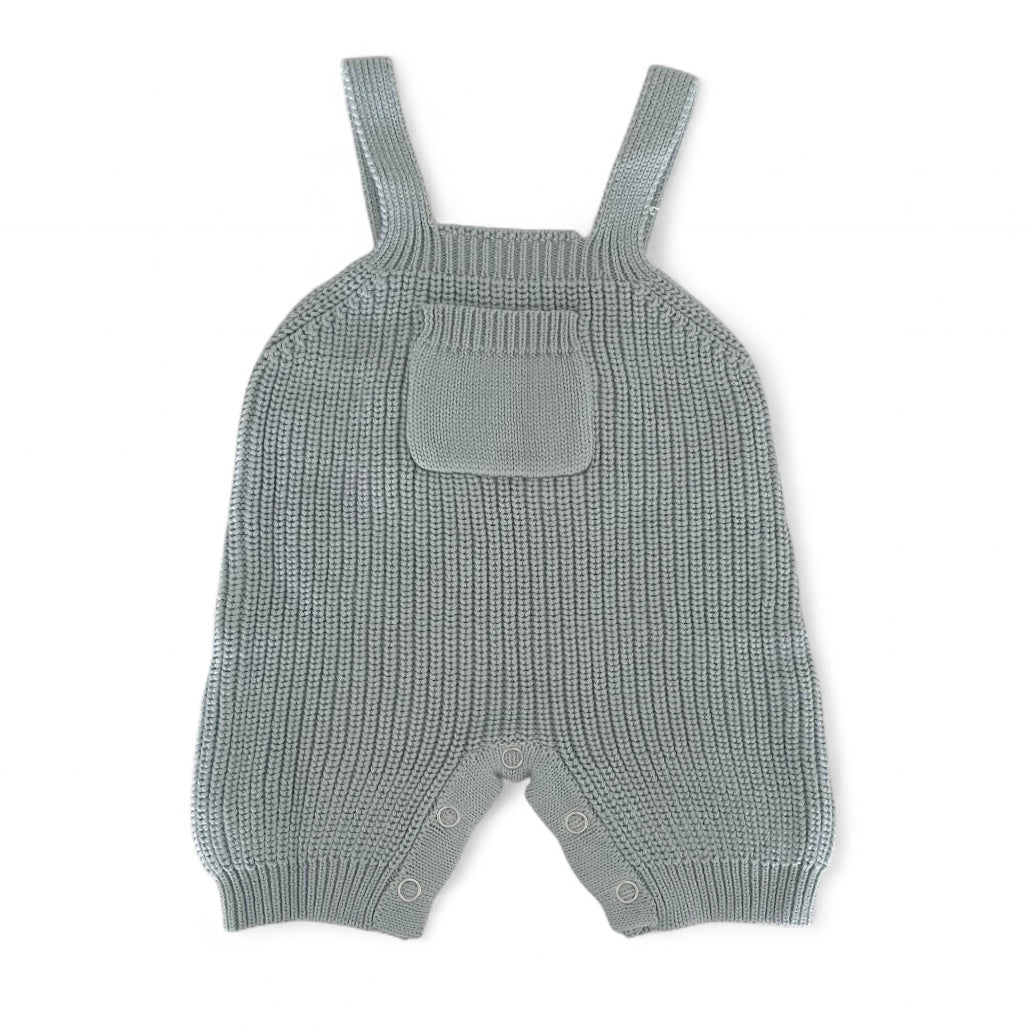 Knitted Dungaree -  Dusty Blue