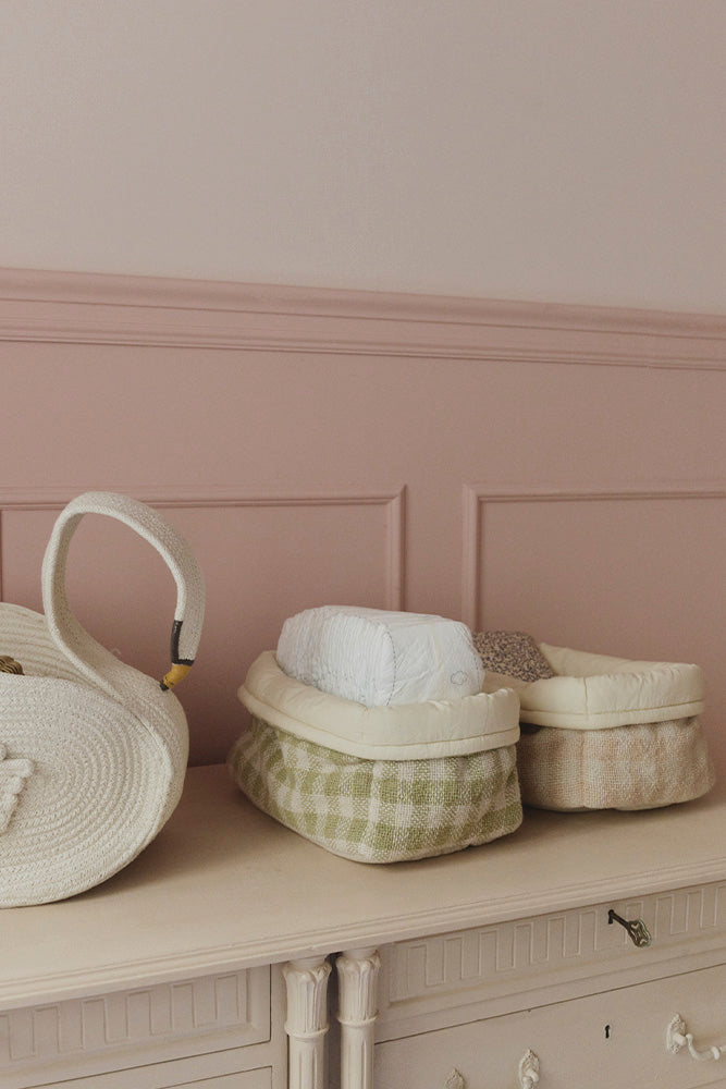 Lorena Canals Quilted Basket - Matcha