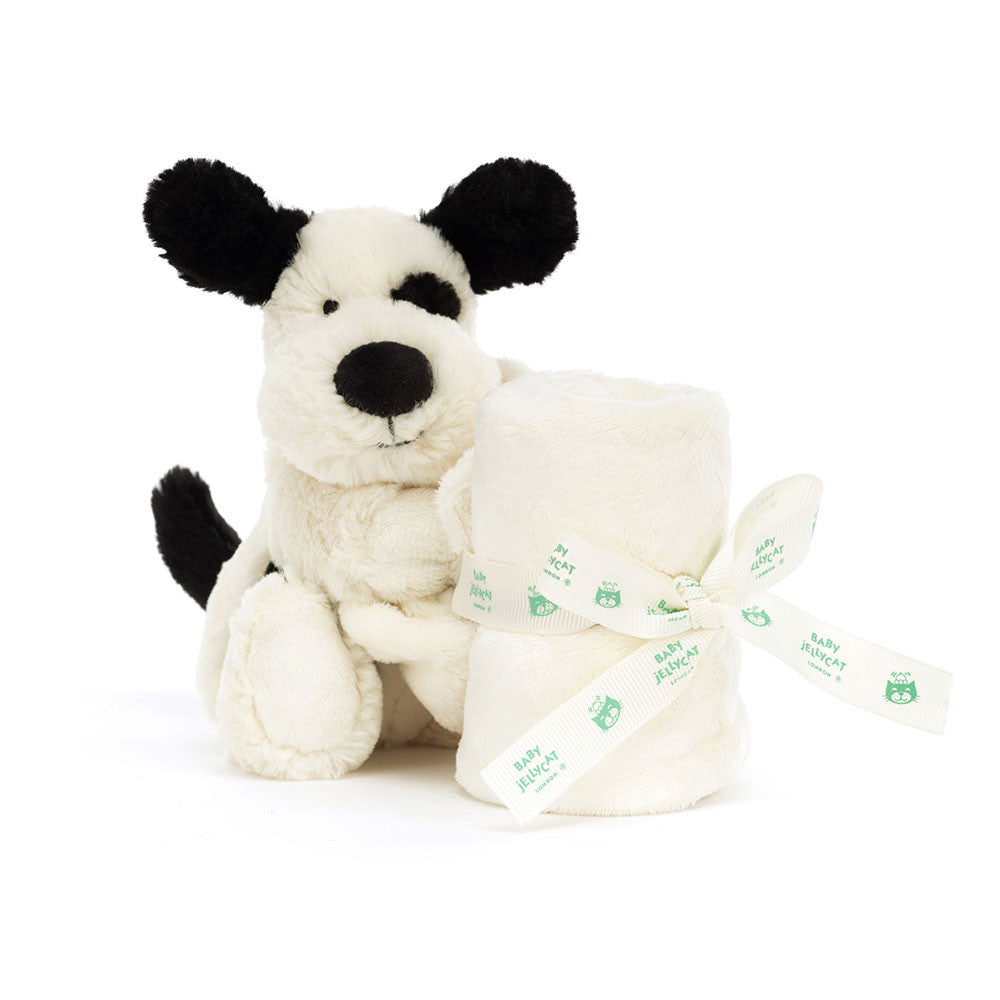 Bashful Black & Cream Puppy Soother - Jellycat