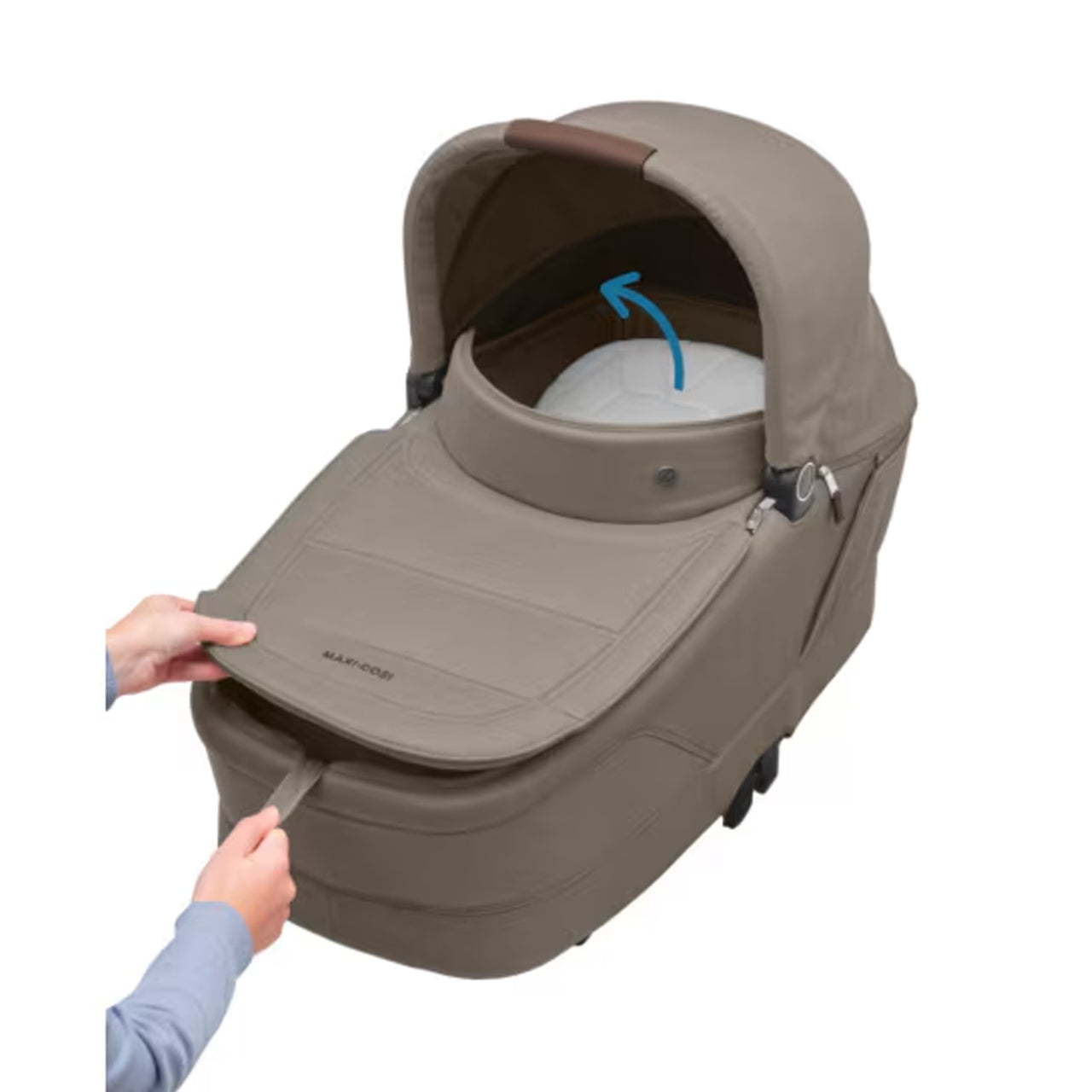 Maxi Cosi Soho Travel System with Truffle Sense Carrycot, Pebble 360 Pro Car Seat, and FamilyFix 360 Pro Slide Base, designed for convenience.