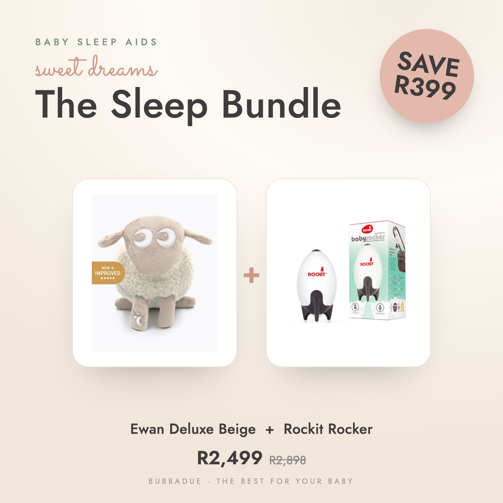 The Sleep Bundle — Ewan Deluxe Beige + Rockit