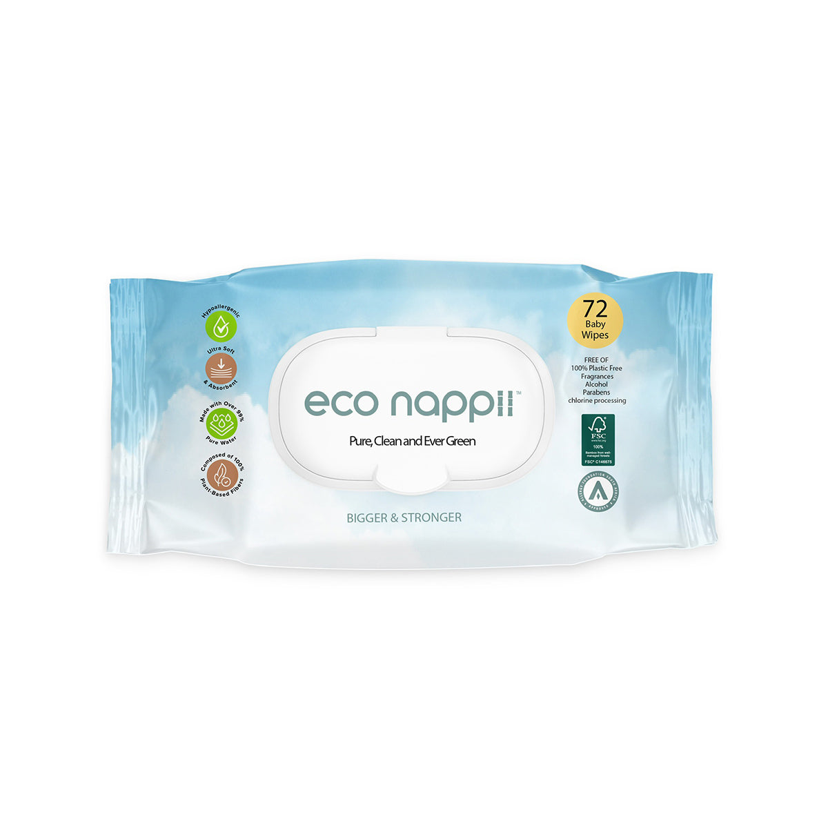 Eco Nappii Pure + Clean Wet Wipes pack