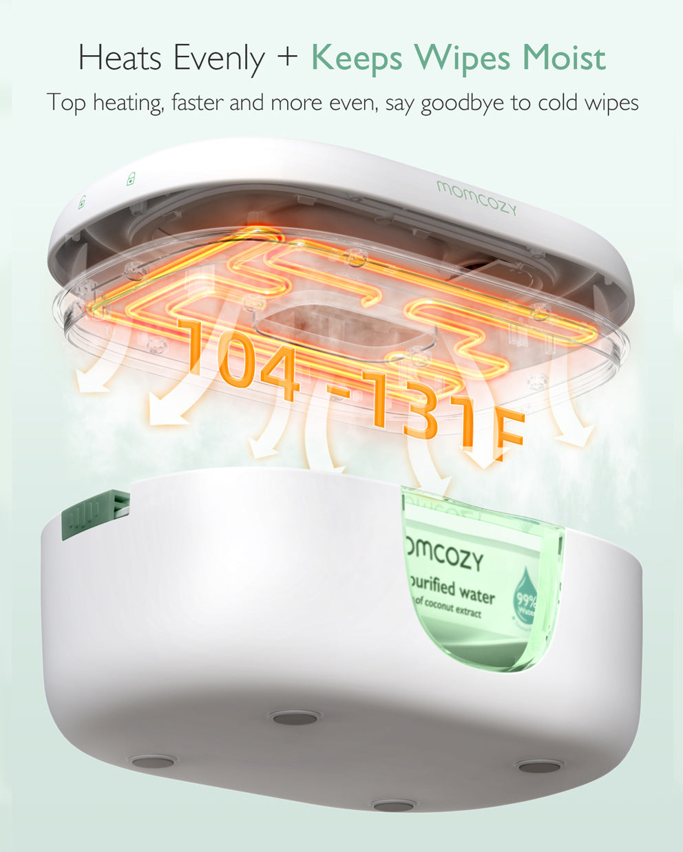 Momcozy wipe warmer temperature settings