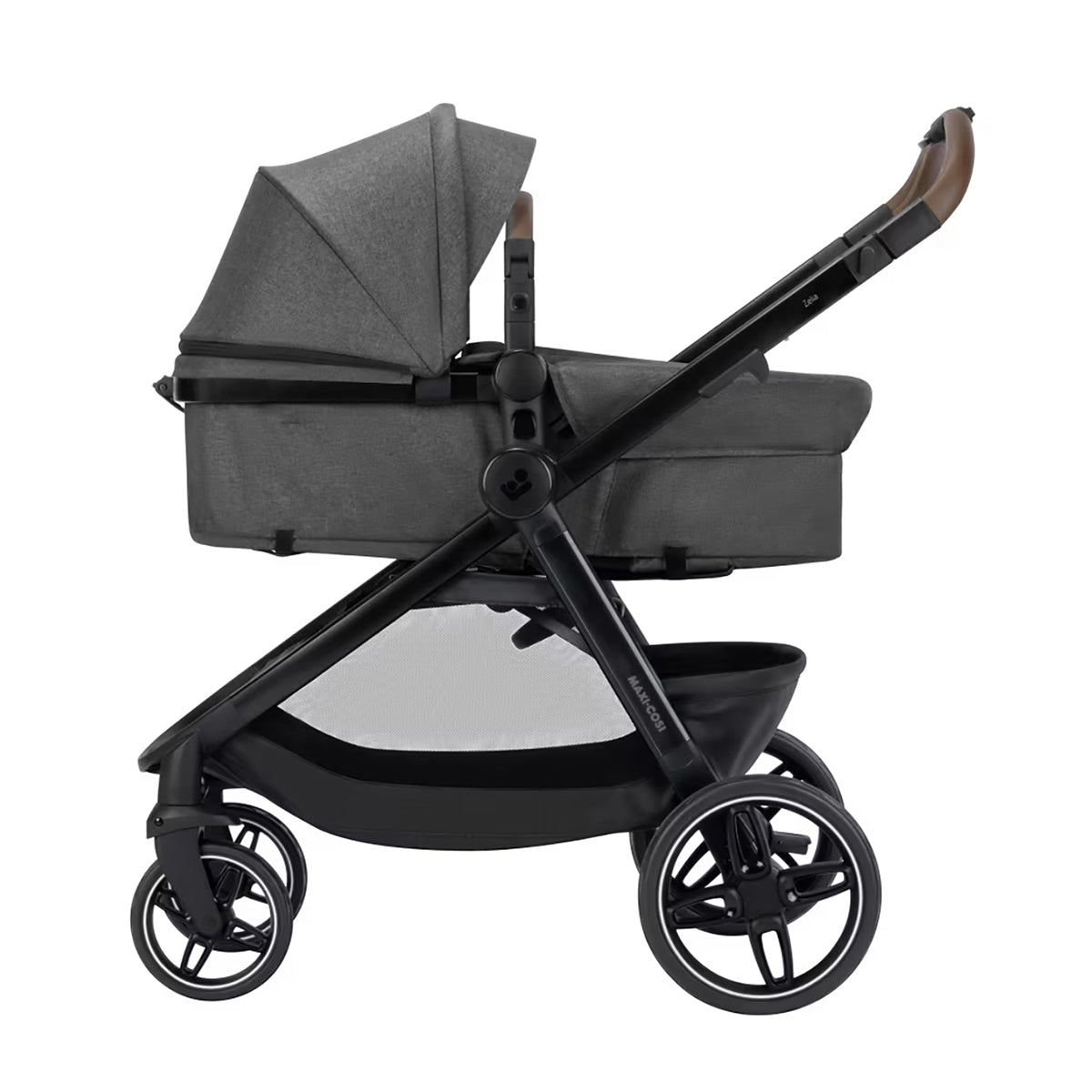 Zelia S Trio² Travel System: Zelia S Trio² Stroller + CabrioFix i-Size Car Seat + Nursery Bag - Dark Grey
