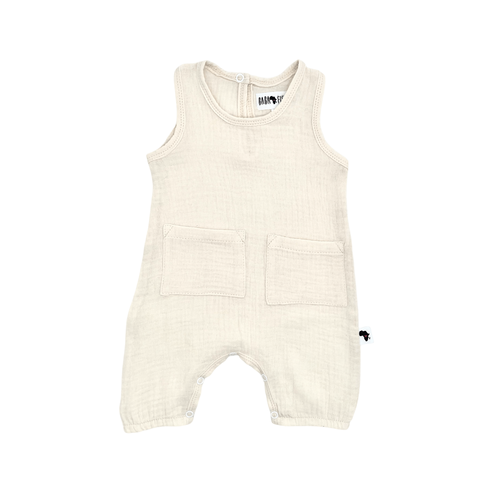 Muslin Romper (0-3 Months) - Bubbadue