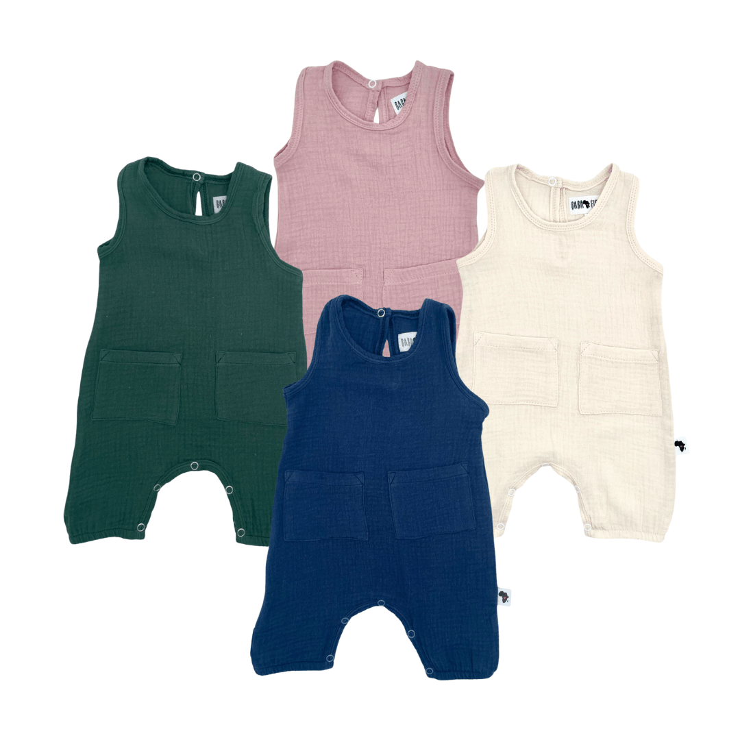 Muslin Romper (0-3 Months) - Bubbadue